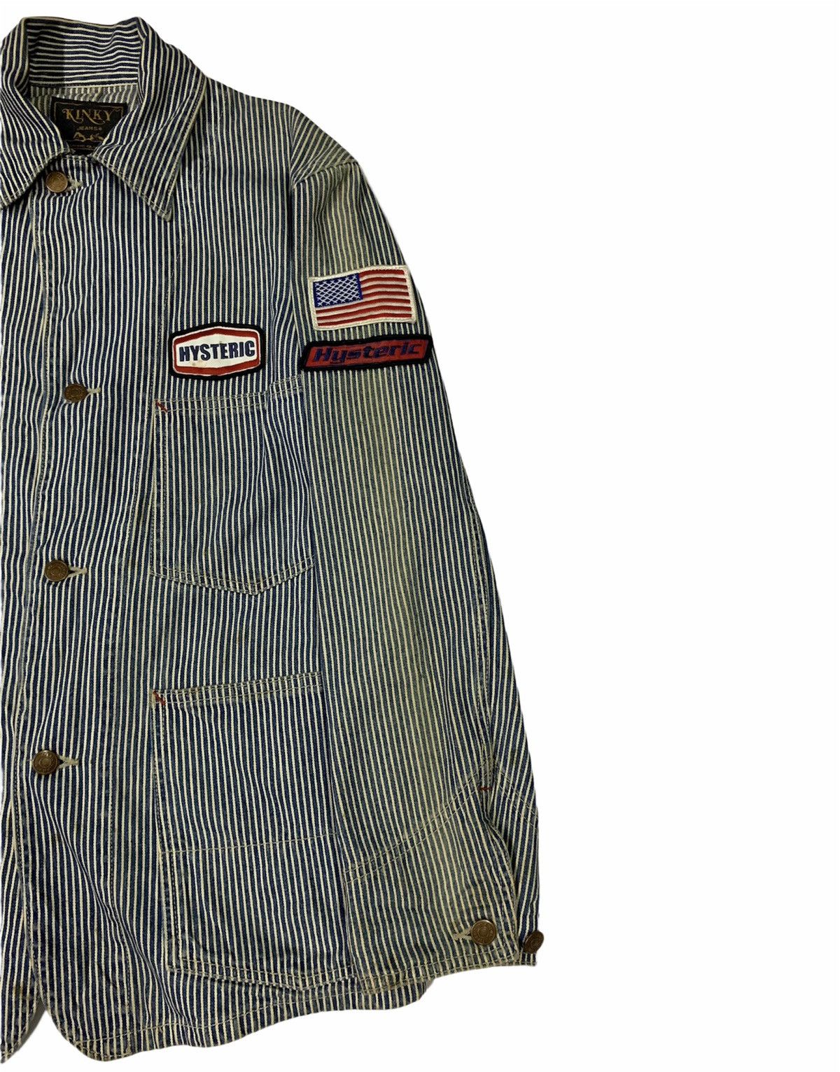 Hysteric Glamour 🔥RARE HYSGLAM KINKY HICKORY STRIPES JACKETS Size US M / EU 48-50 / 2 - 3 Thumbnail