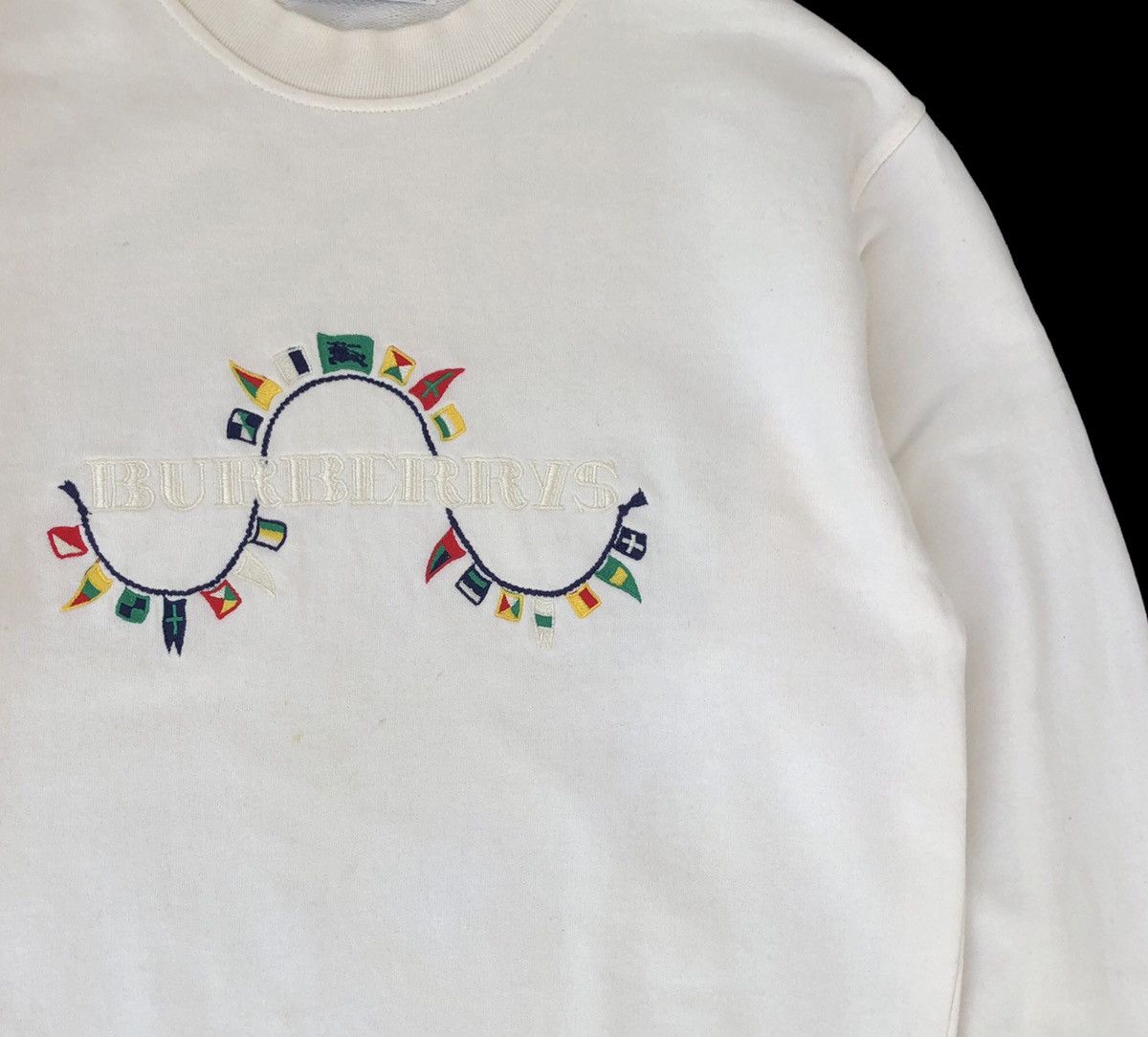 Burberry VTG 90s Burberrys Embroidery Spellout Sweatshirt Crewneck Size US S / EU 44-46 / 1 - 9 Thumbnail