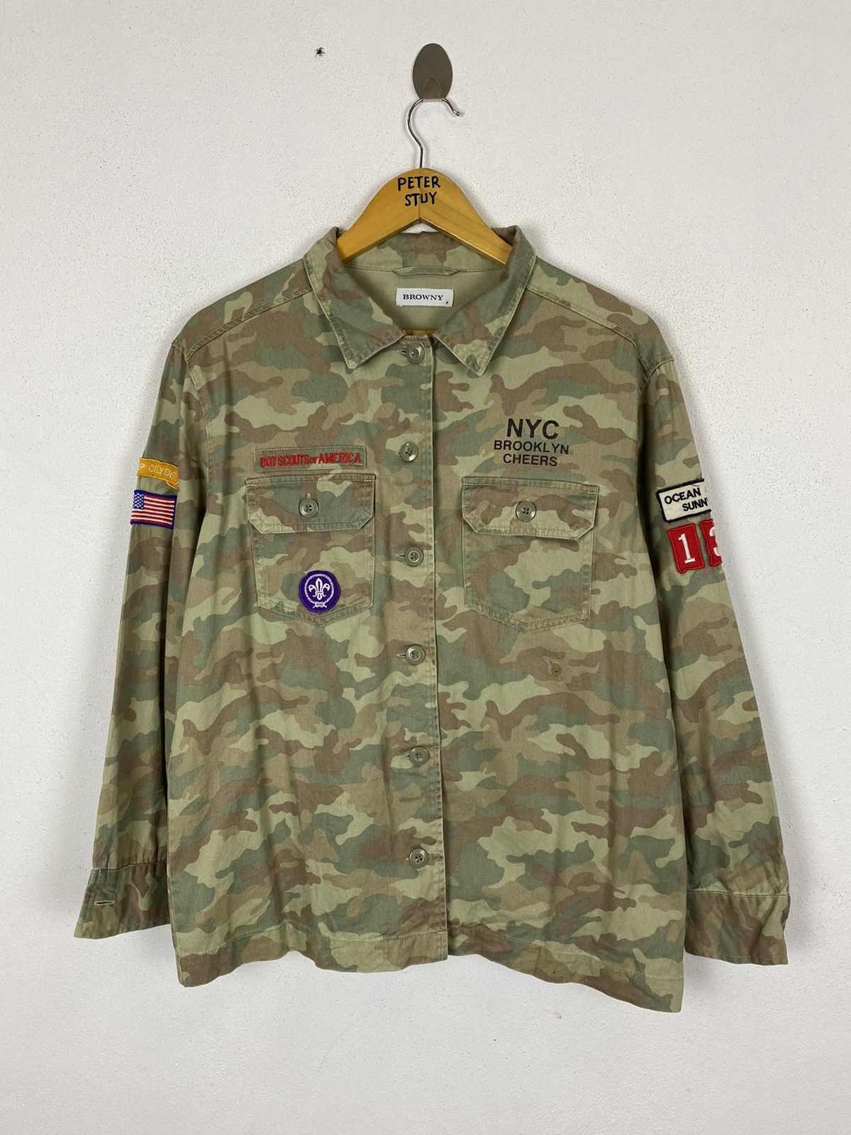 image of browny X Boy Scout Camo Shirt, Men's (Size Medium)