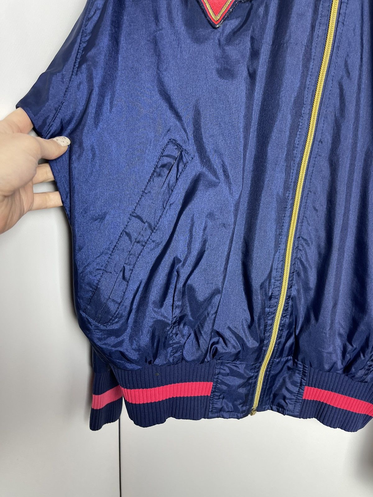 Vintage Nike USA Track & Field bomber big logo navy pink