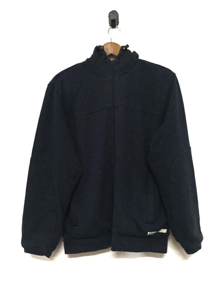 Sweater Zipper Hoodie Stussy Black Color Nice Sweatshirt