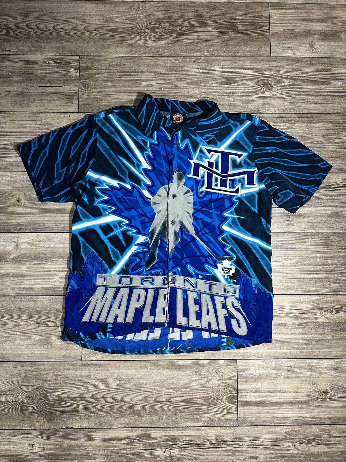 Maillot vintage blanc des Maple Leafs de Toronto L/G
