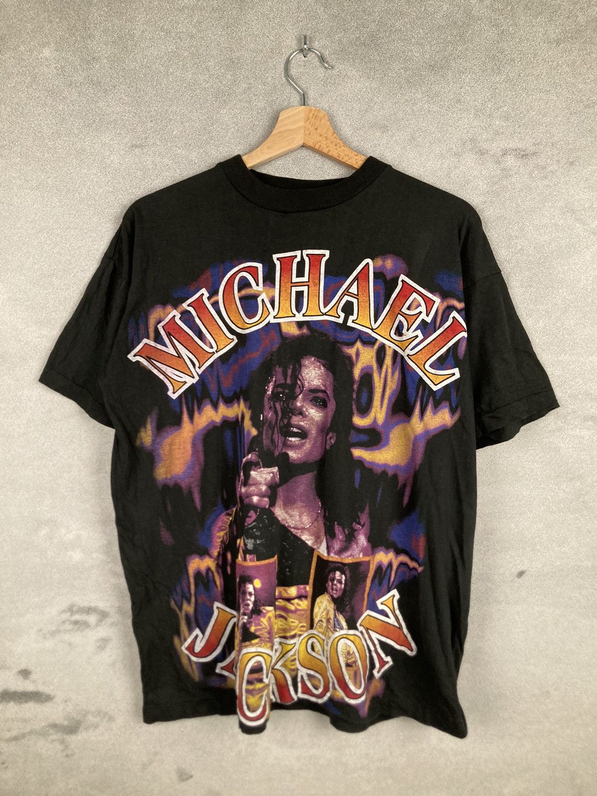 Band Tees Vintage Michael Jackson 90s Single Stitch Rare Graphic Tee Size US L / EU 52-54 / 3 - 1 Thumbnail