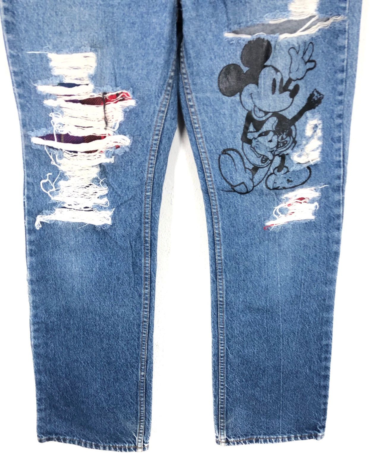 Levi's Vintage Clothing Vintage Levis desstressd jeans X mickey Fashion Week Size US 34 / EU 50 - 3 Thumbnail