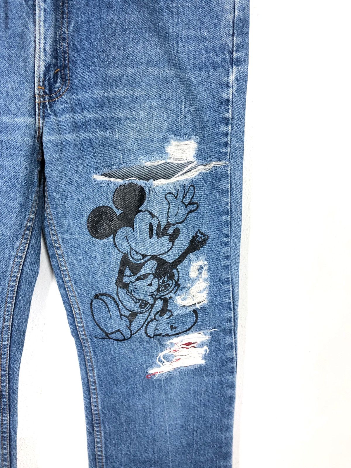 Levi's Vintage Clothing Vintage Levis desstressd jeans X mickey Fashion Week Size US 34 / EU 50 - 4 Thumbnail
