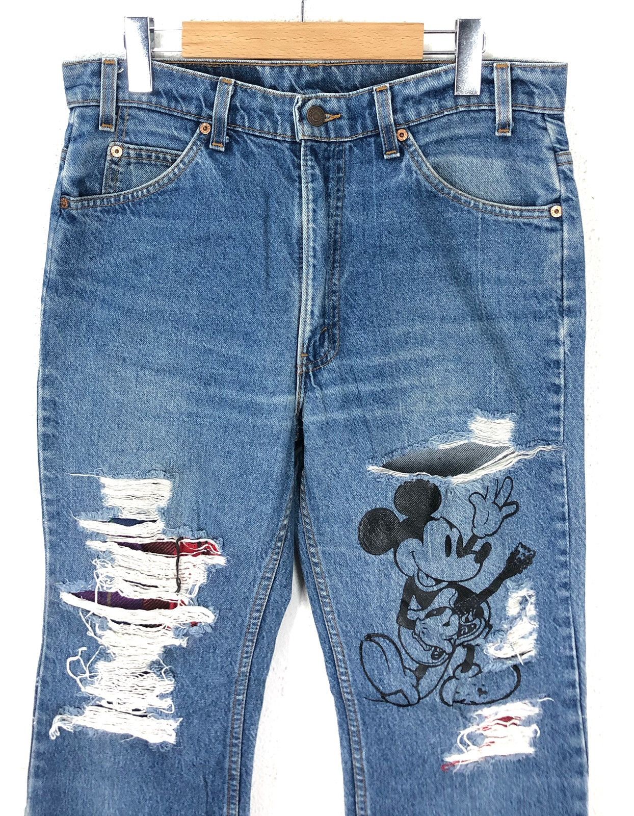 Levi's Vintage Clothing Vintage Levis desstressd jeans X mickey Fashion Week Size US 34 / EU 50 - 2 Thumbnail