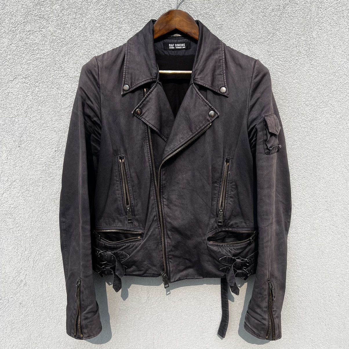 Pre-owned Raf Simons Ss 2003 Consumed Rider Jacket It48 In