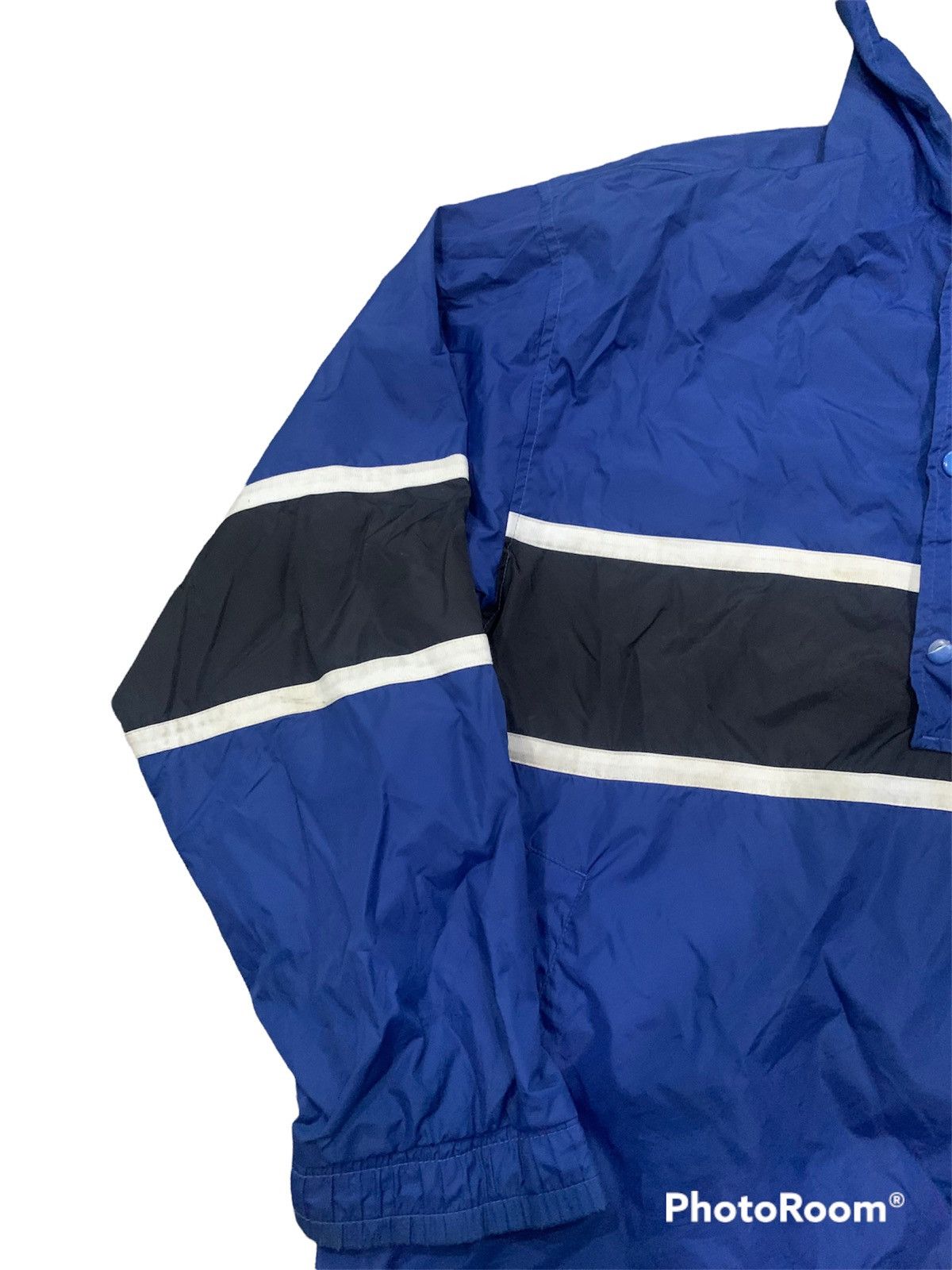 Nike × Vintage Vintage 90’s Classic Nike Stripes Colour Windbreaker Size US L / EU 52-54 / 3 - 4 Thumbnail