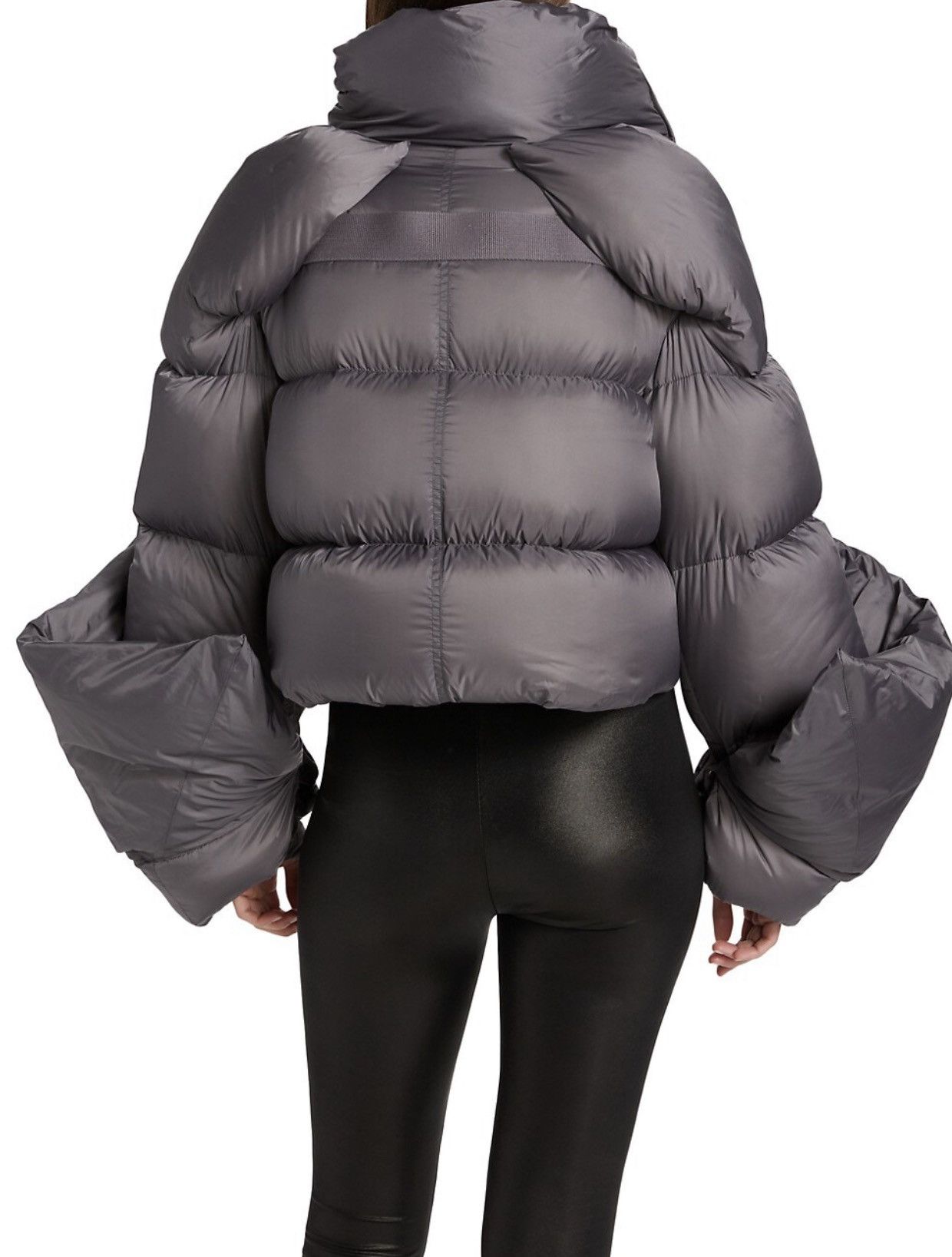 Rick Owens 💥AW 21💥 Rick Owens Babel Cropped Funnel Neck Down Jacket Size US M / EU 48-50 / 2 - 9 Thumbnail