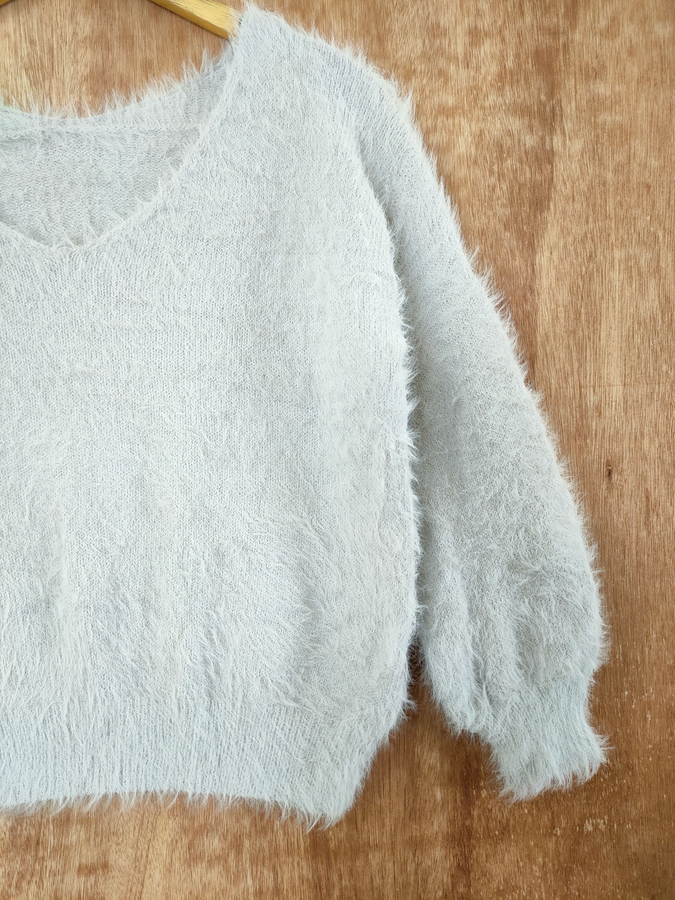 Homespun Knitwear DL Japan mohair fur shag shaggy streetwear winter #46-501 Size S / US 4 / IT 40 - 3 Thumbnail