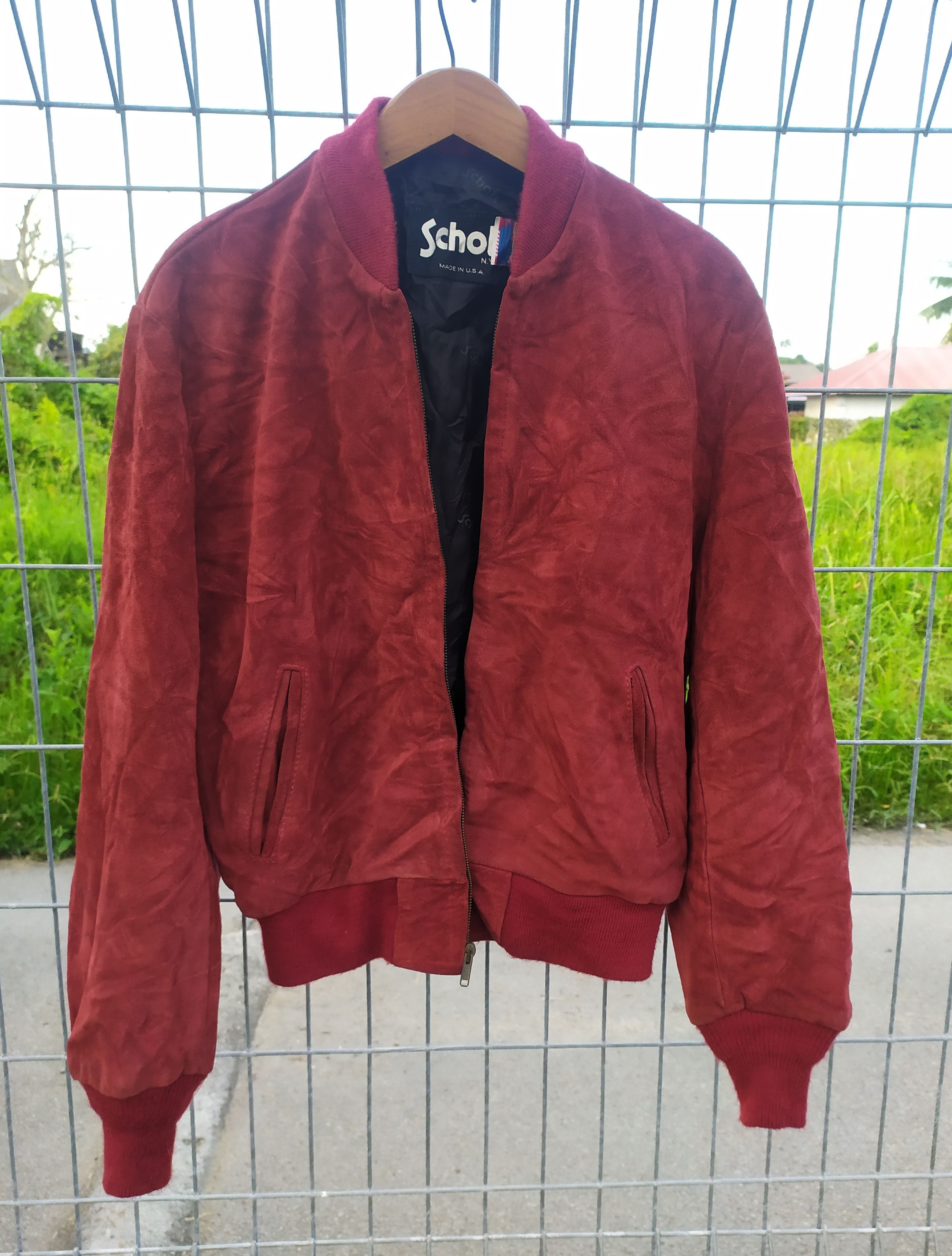 Schott Schott Suede Leather Bomber Jacket Made in USA Size US M / EU 48-50 / 2 - 3 Thumbnail