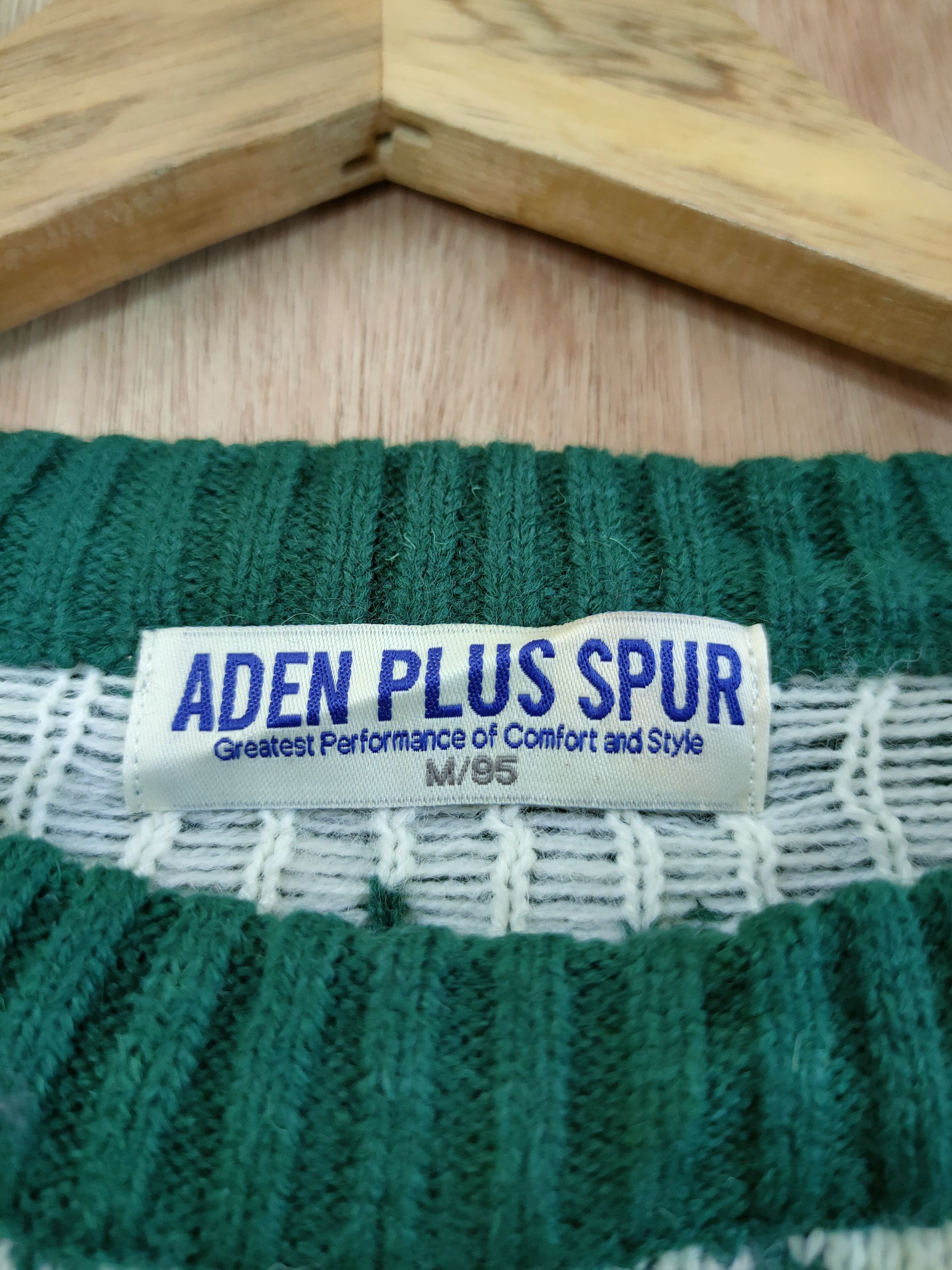 Aran Isles Knitwear × Japanese Brand Aden Plus Spur knitwear sweatshirt green deer #46-658 Size M / US 6-8 / IT 42-44 - 4 Thumbnail