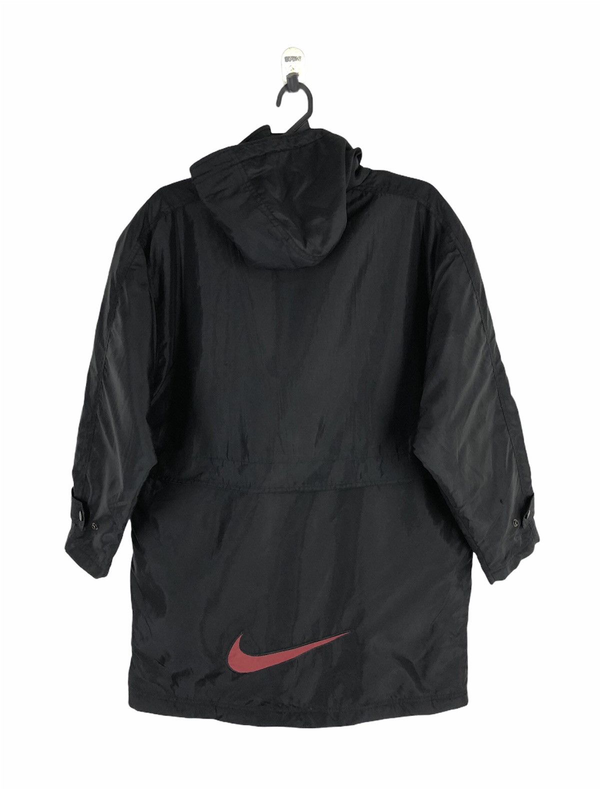 Nike × Vintage Vintage Nike Big Logo Long Jacket Kids jacket Size US L / EU 52-54 / 3 - 2 Thumbnail
