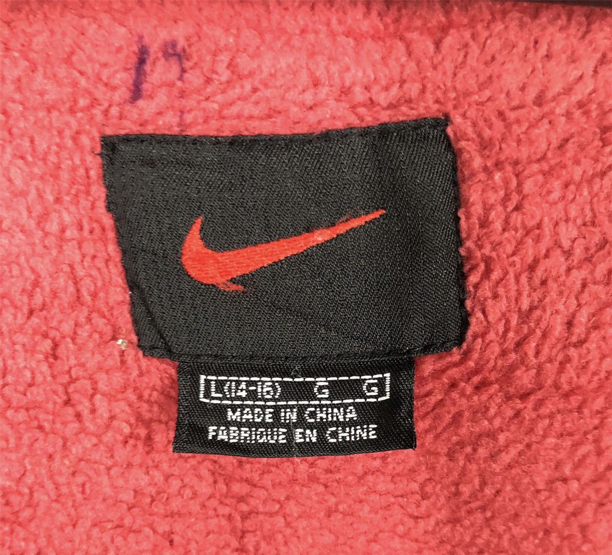 Nike × Vintage Vintage Nike Big Logo Long Jacket Kids jacket Size US L / EU 52-54 / 3 - 10 Thumbnail