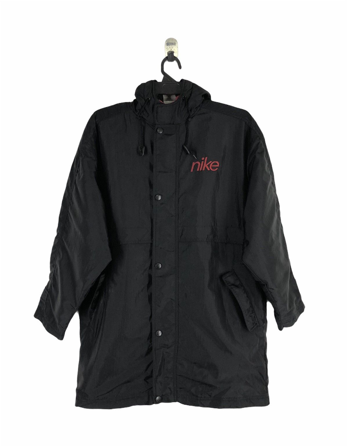 Nike × Vintage Vintage Nike Big Logo Long Jacket Kids jacket Size US L / EU 52-54 / 3 - 1 Thumbnail