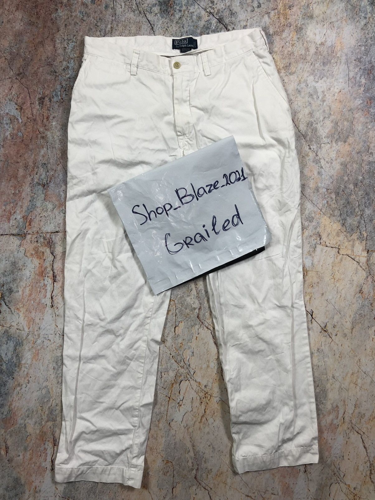 Polo Ralph Lauren × Vintage Ralph Lauren white casual vintage pants Size US 34 / EU 50 - 6 Thumbnail
