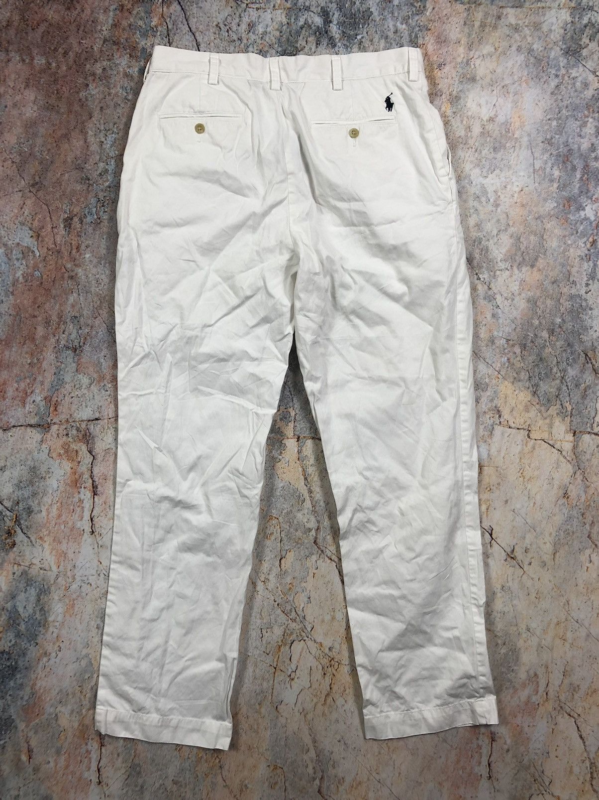 Polo Ralph Lauren × Vintage Ralph Lauren white casual vintage pants Size US 34 / EU 50 - 1 Thumbnail