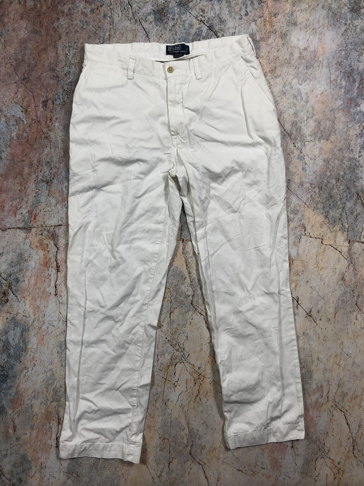 Polo Ralph Lauren × Vintage Ralph Lauren white casual vintage pants Size US 34 / EU 50 - 2 Thumbnail
