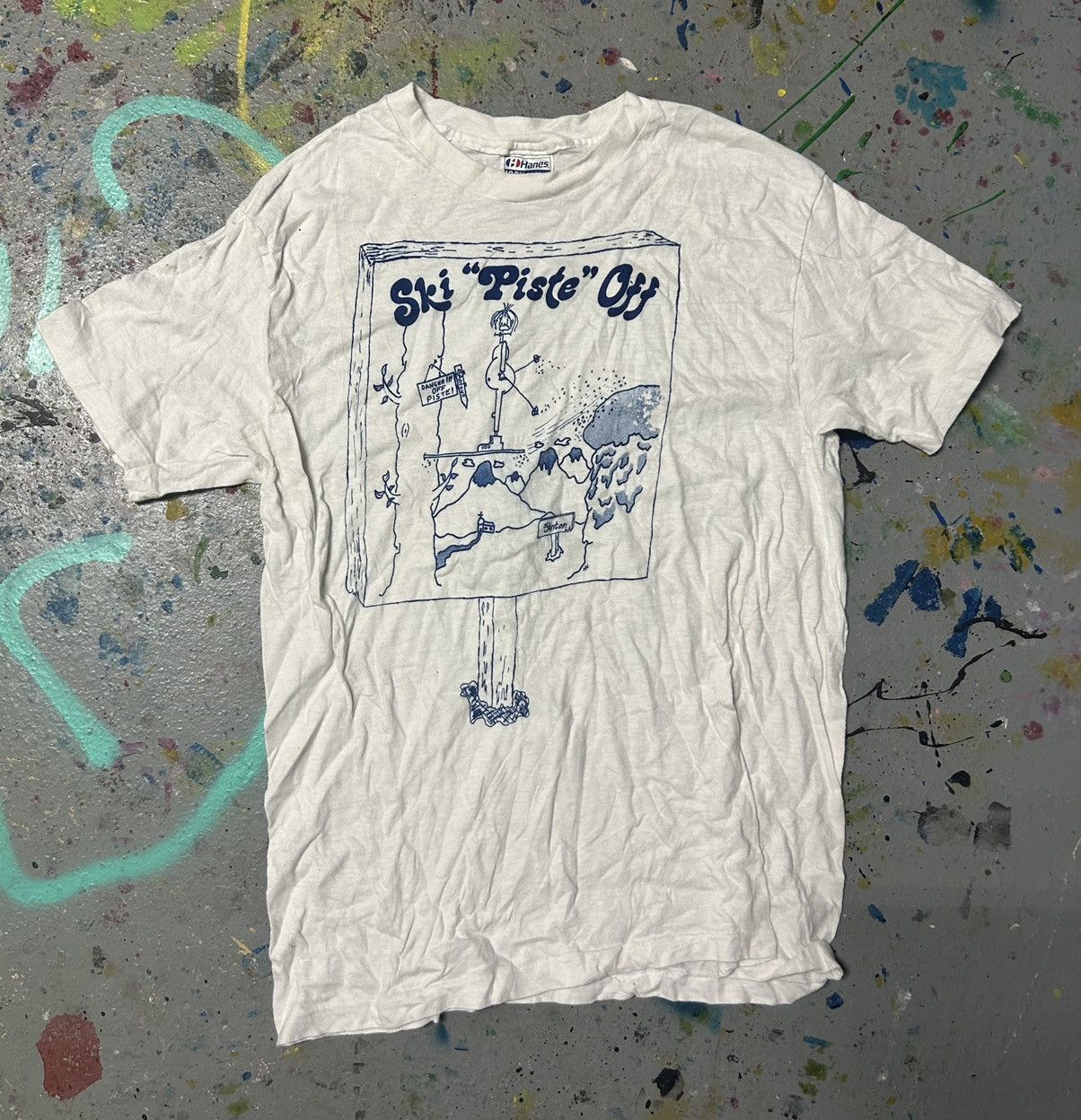 Vintage Ski patrol France T-shirt 80s Size US M / EU 48-50 / 2 - 2 Thumbnail