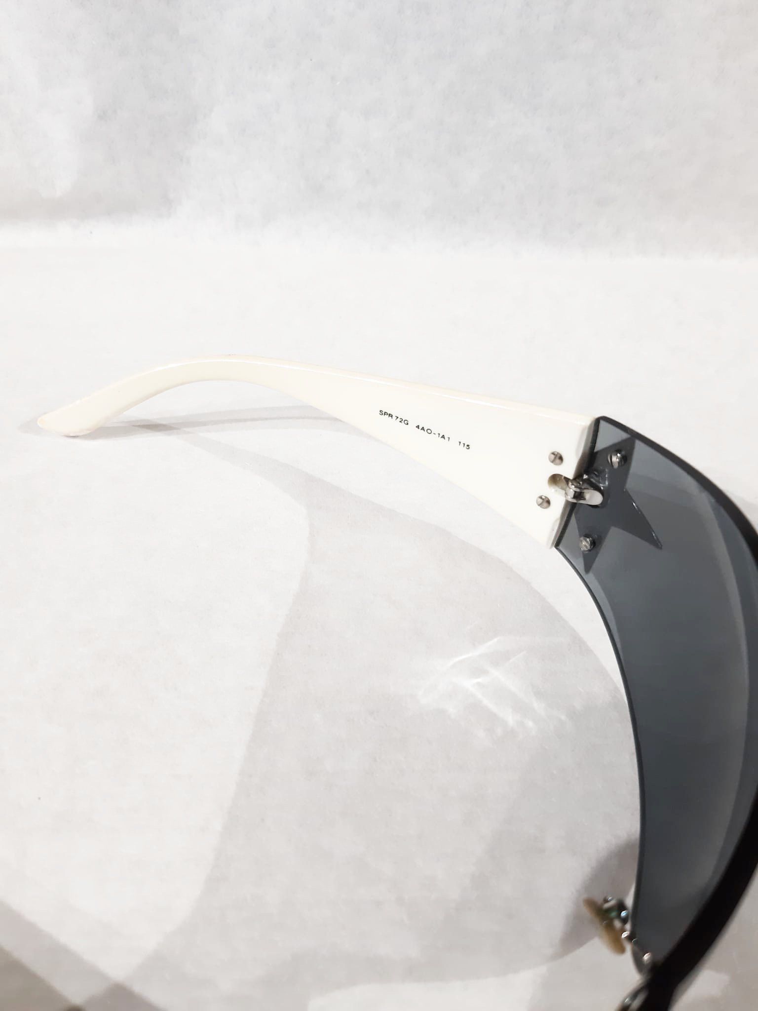 Prada Chrome Star White Sunglasses Vintage early 2000's Y2K Size ONE SIZE - 5 Thumbnail