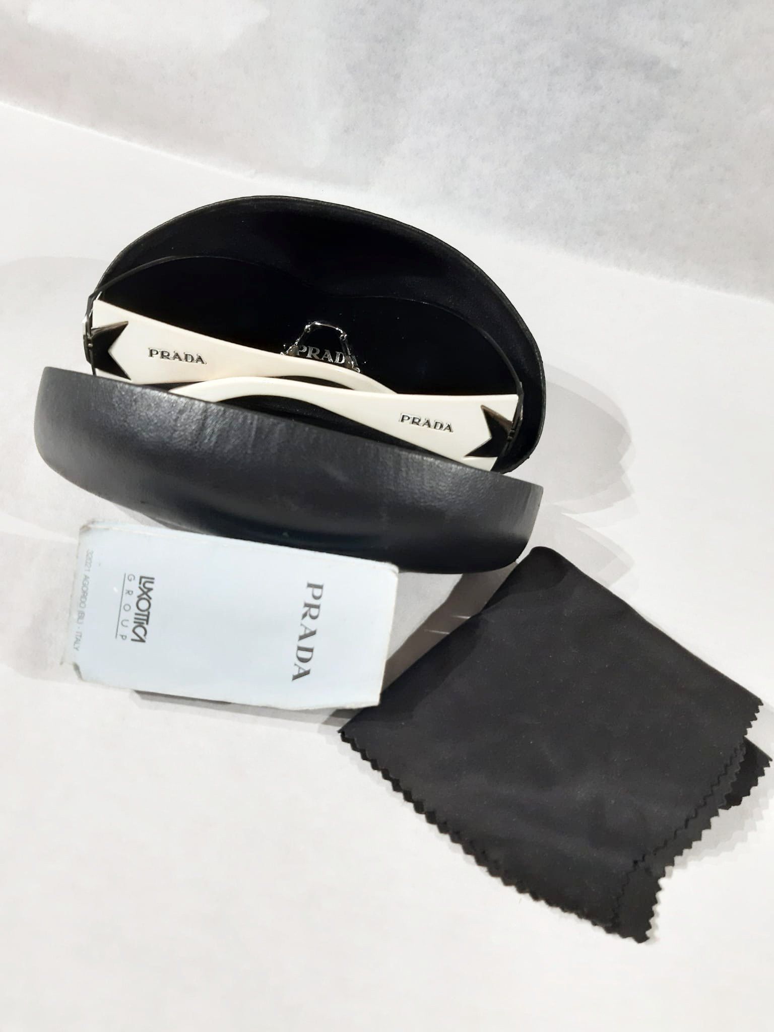 Prada Chrome Star White Sunglasses Vintage early 2000's Y2K