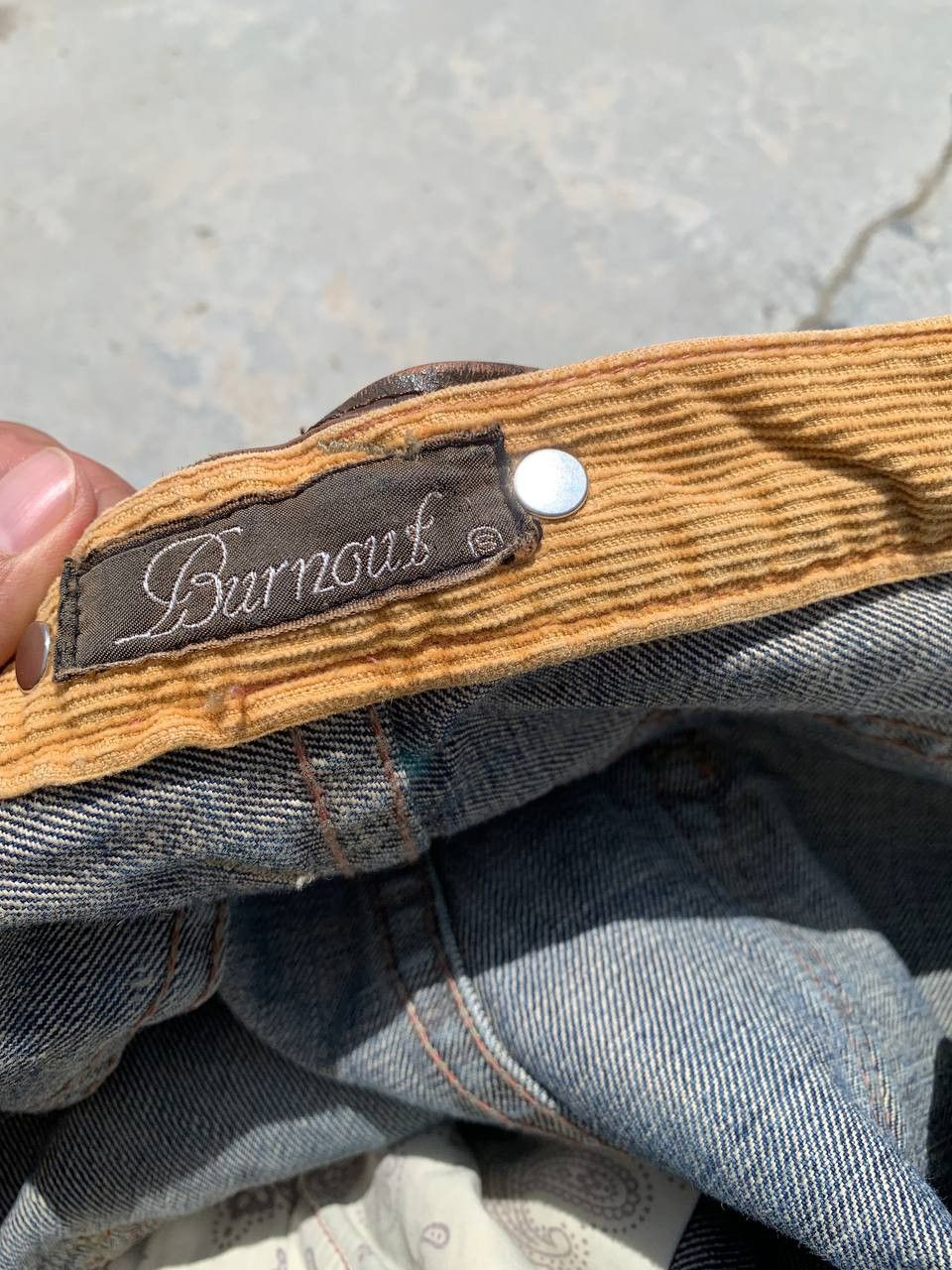 Japanese Brand Retro Punk Burnout Light Distressed Suspender Denim Size US 31 - 3 Thumbnail