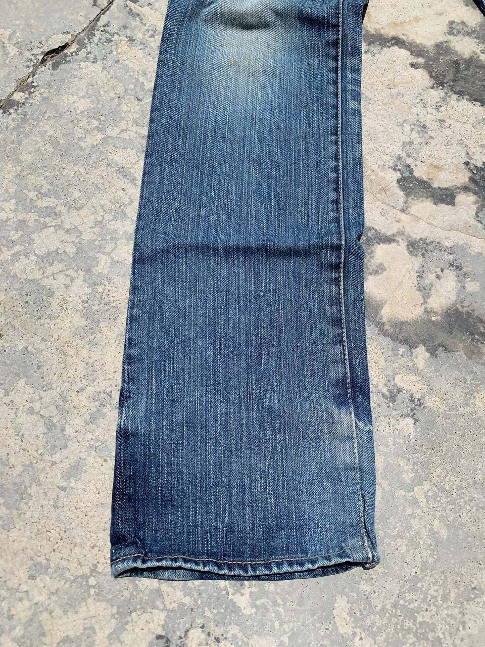 Japanese Brand Retro Punk Burnout Light Distressed Suspender Denim Size US 31 - 13 Thumbnail