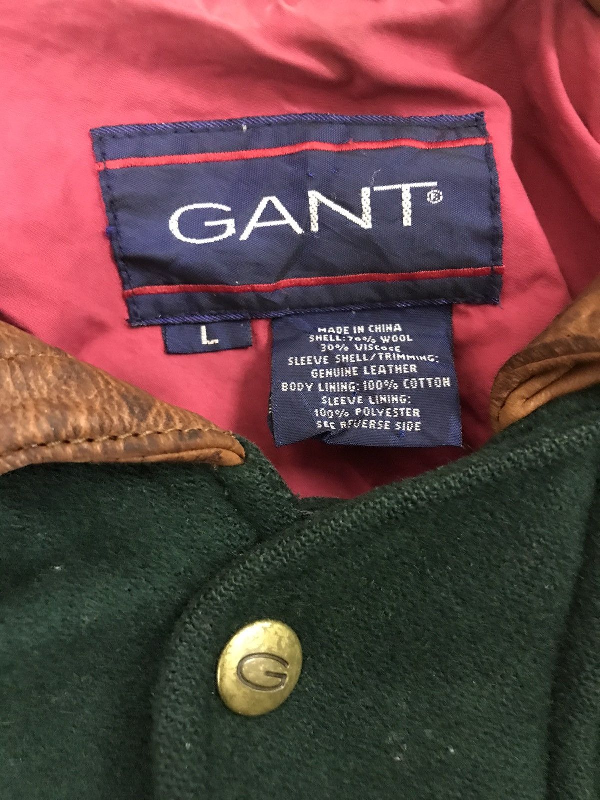 Gant Vintage Varsity Wool Leather Jacket Gant Rare Streetwear Size US L / EU 52-54 / 3 - 6 Thumbnail
