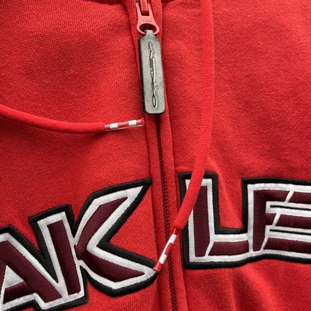 Oakley × Vintage Vintage Oakley Big Logo Zip Hoodie Size US L / EU 52-54 / 3 - 5 Thumbnail