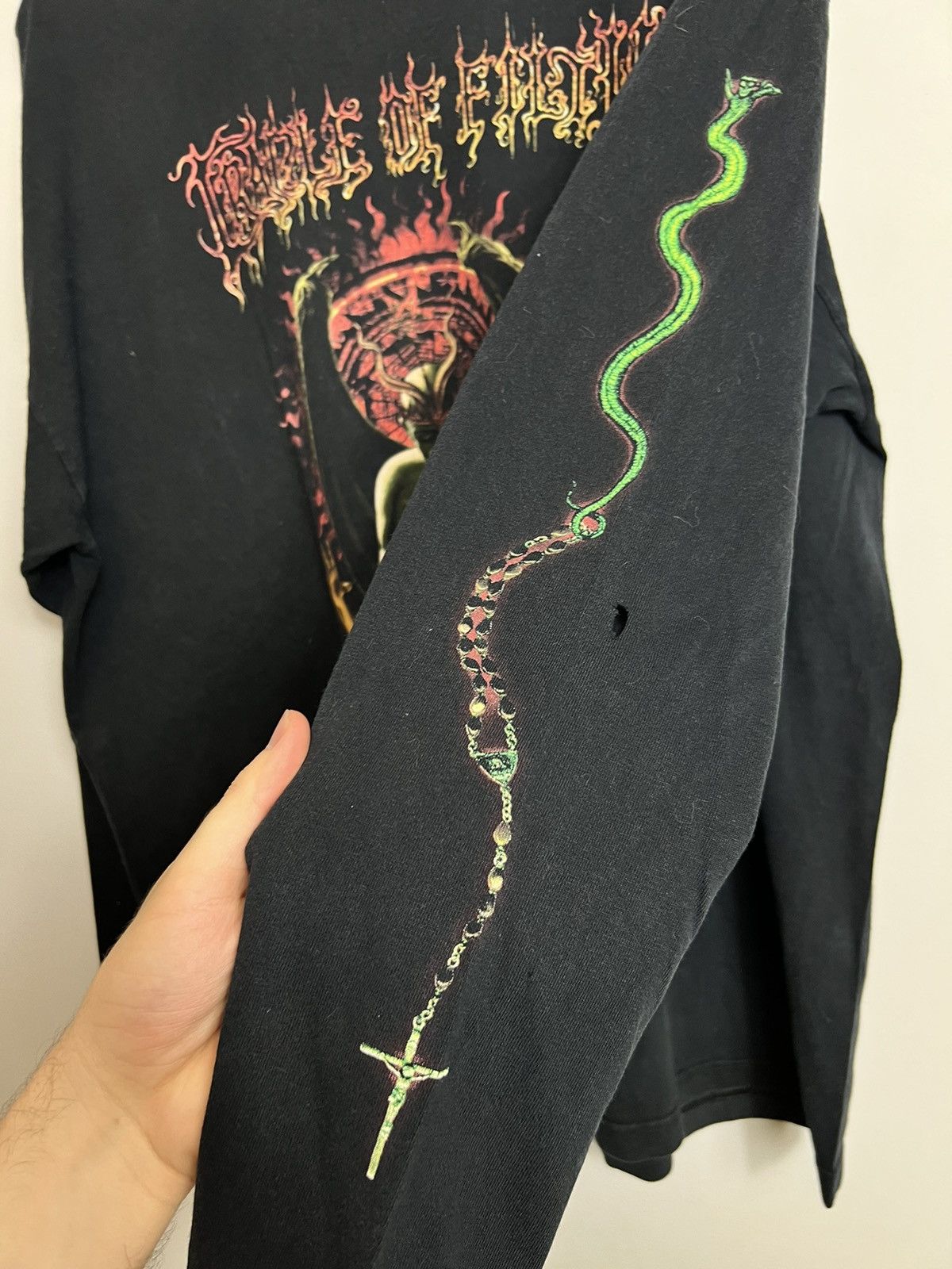 Band Tees Vintage 2000 Cradle of Filth Behind Me Satan 90s Band Tshirt Size US XL / EU 56 / 4 - 4 Thumbnail