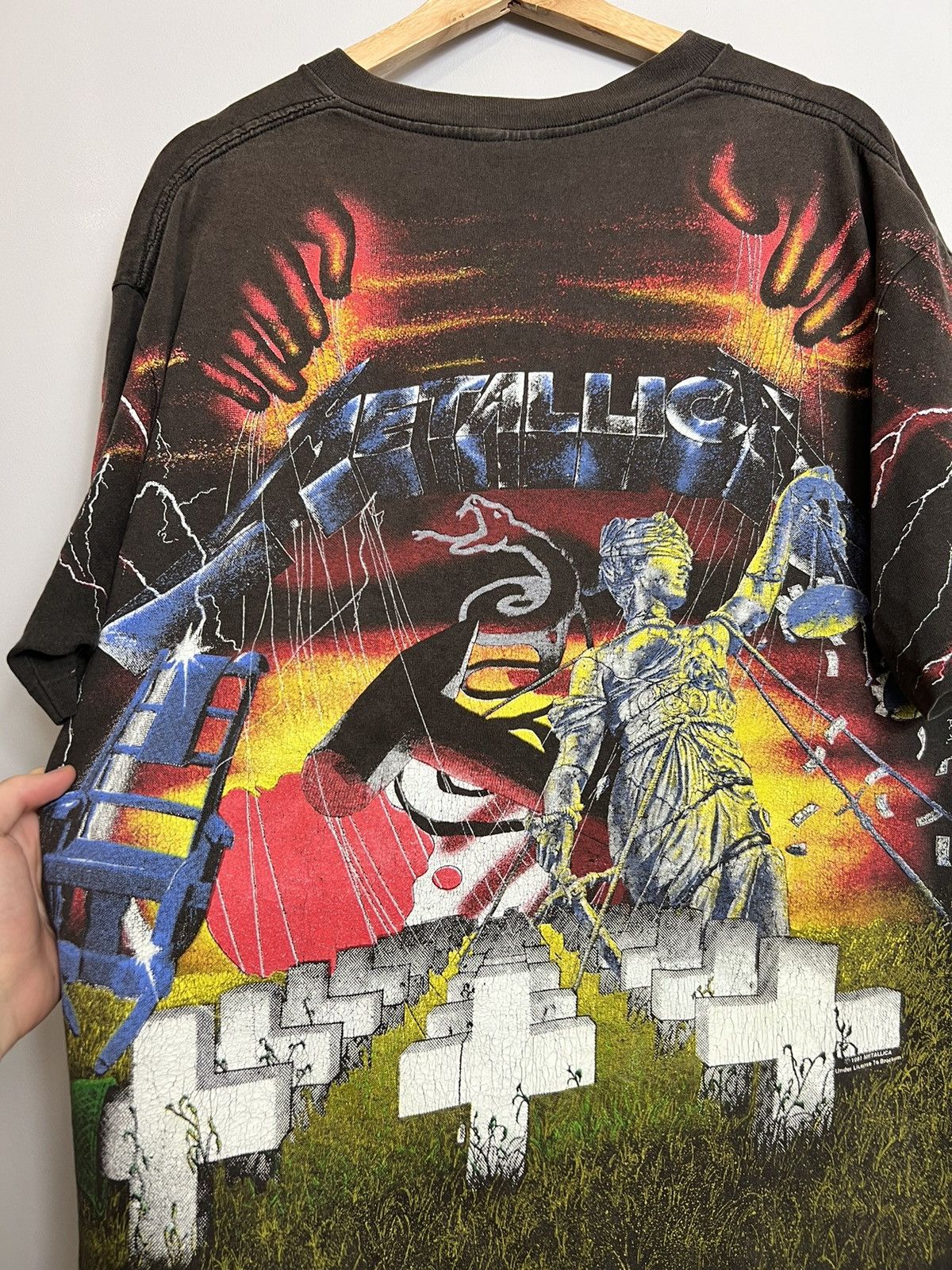 Band Tees Rare Vintage Metallica All Over Print 1991 Metal Band Tee Size US XL / EU 56 / 4 - 9 Thumbnail