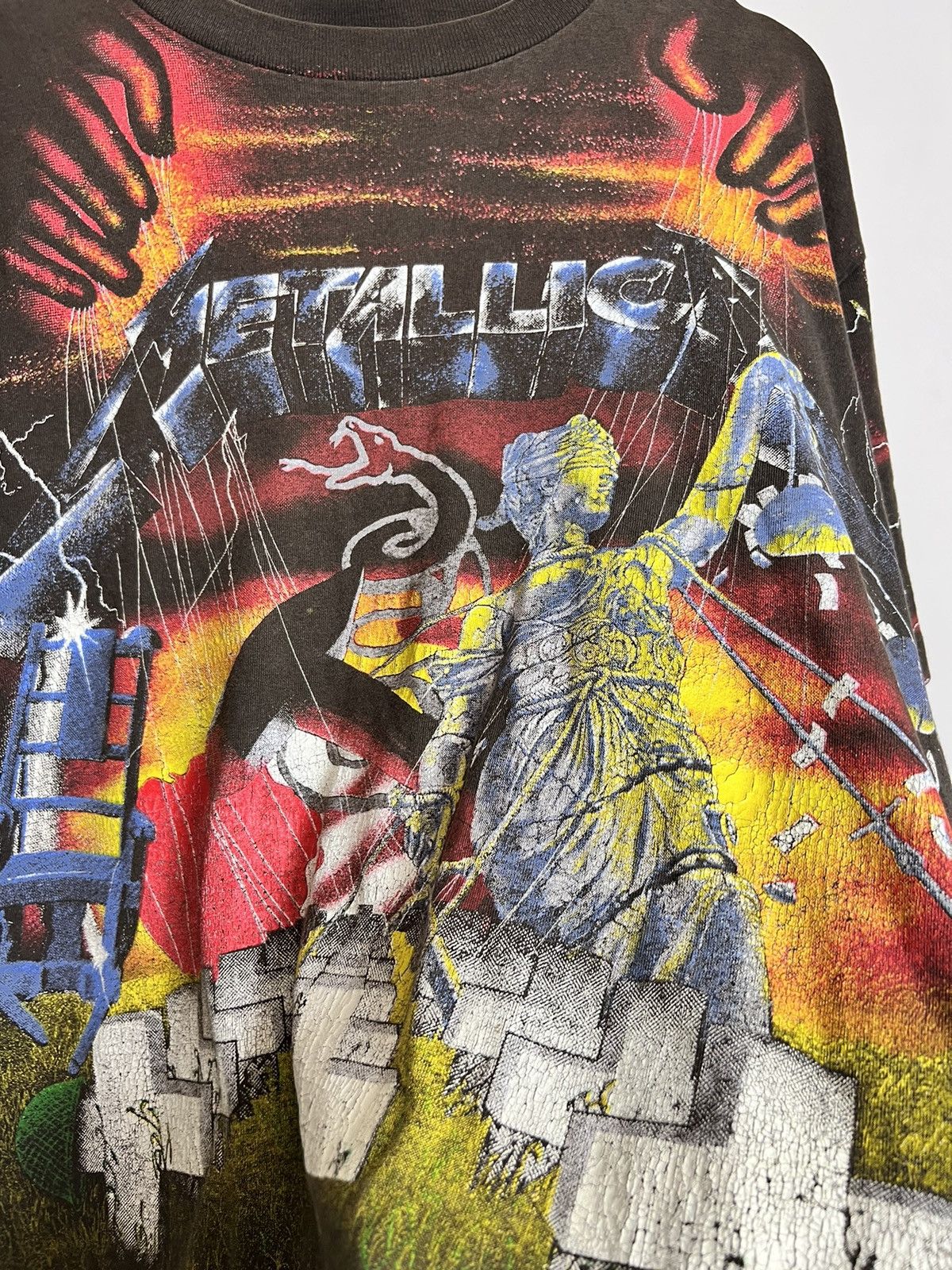 Band Tees Rare Vintage Metallica All Over Print 1991 Metal Band Tee Size US XL / EU 56 / 4 - 7 Thumbnail
