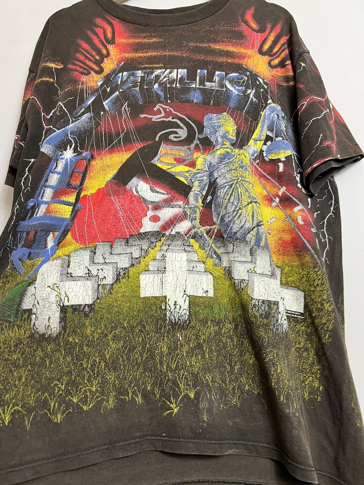 Band Tees Rare Vintage Metallica All Over Print 1991 Metal Band Tee Size US XL / EU 56 / 4 - 3 Thumbnail