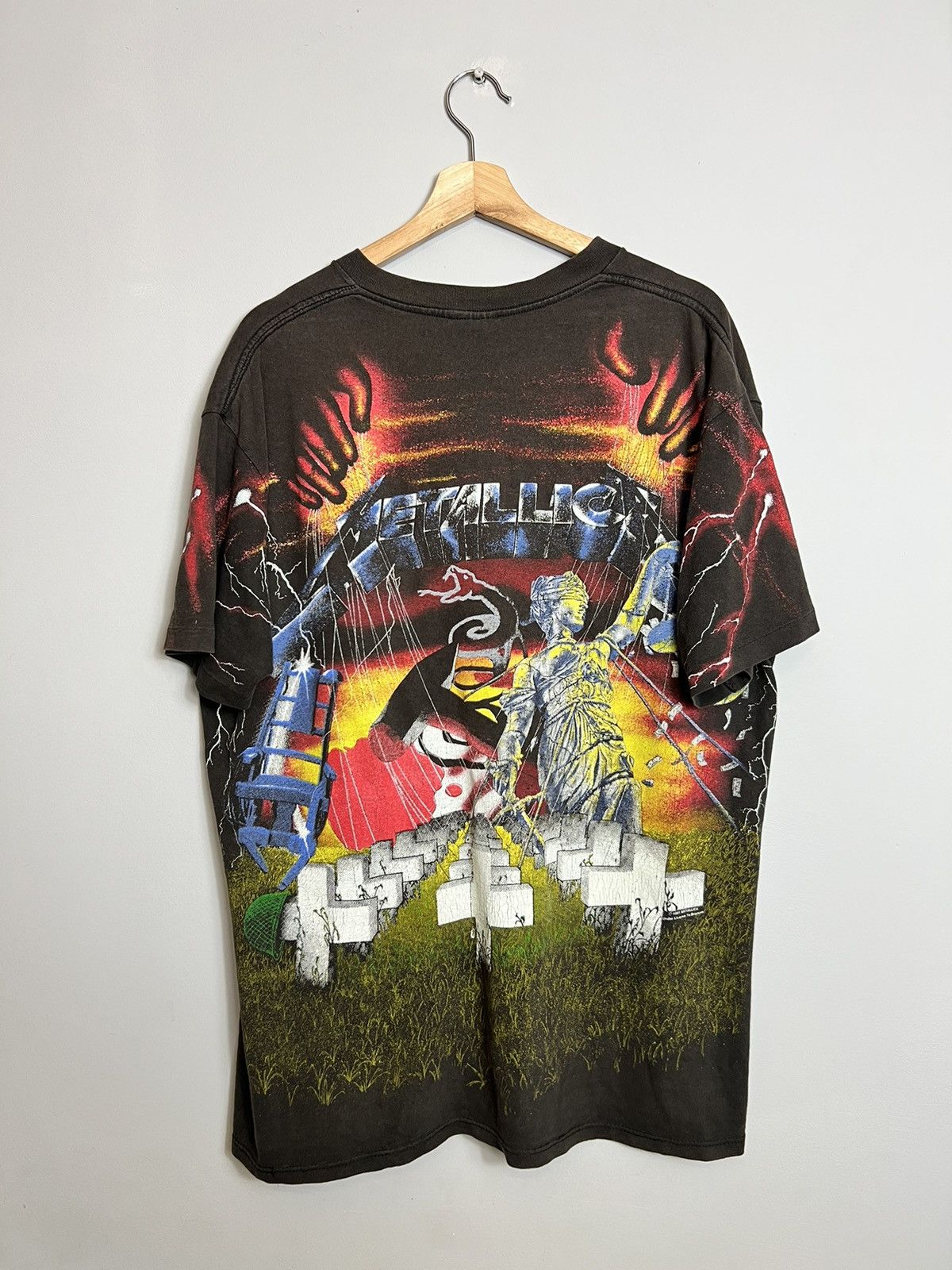 Band Tees Rare Vintage Metallica All Over Print 1991 Metal Band Tee Size US XL / EU 56 / 4 - 2 Thumbnail