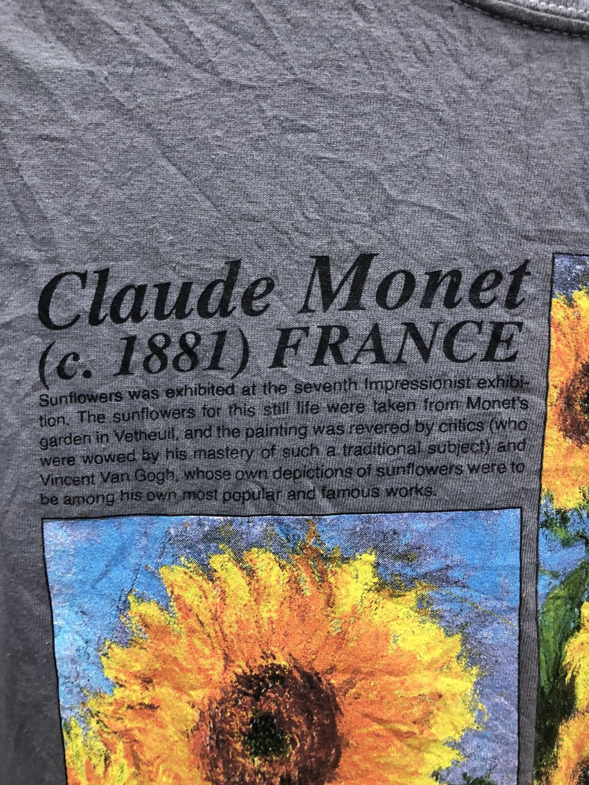 Monet × Vintage Claude Monet Tournesols art graphic tee rare Size US M / EU 48-50 / 2 - 4 Thumbnail