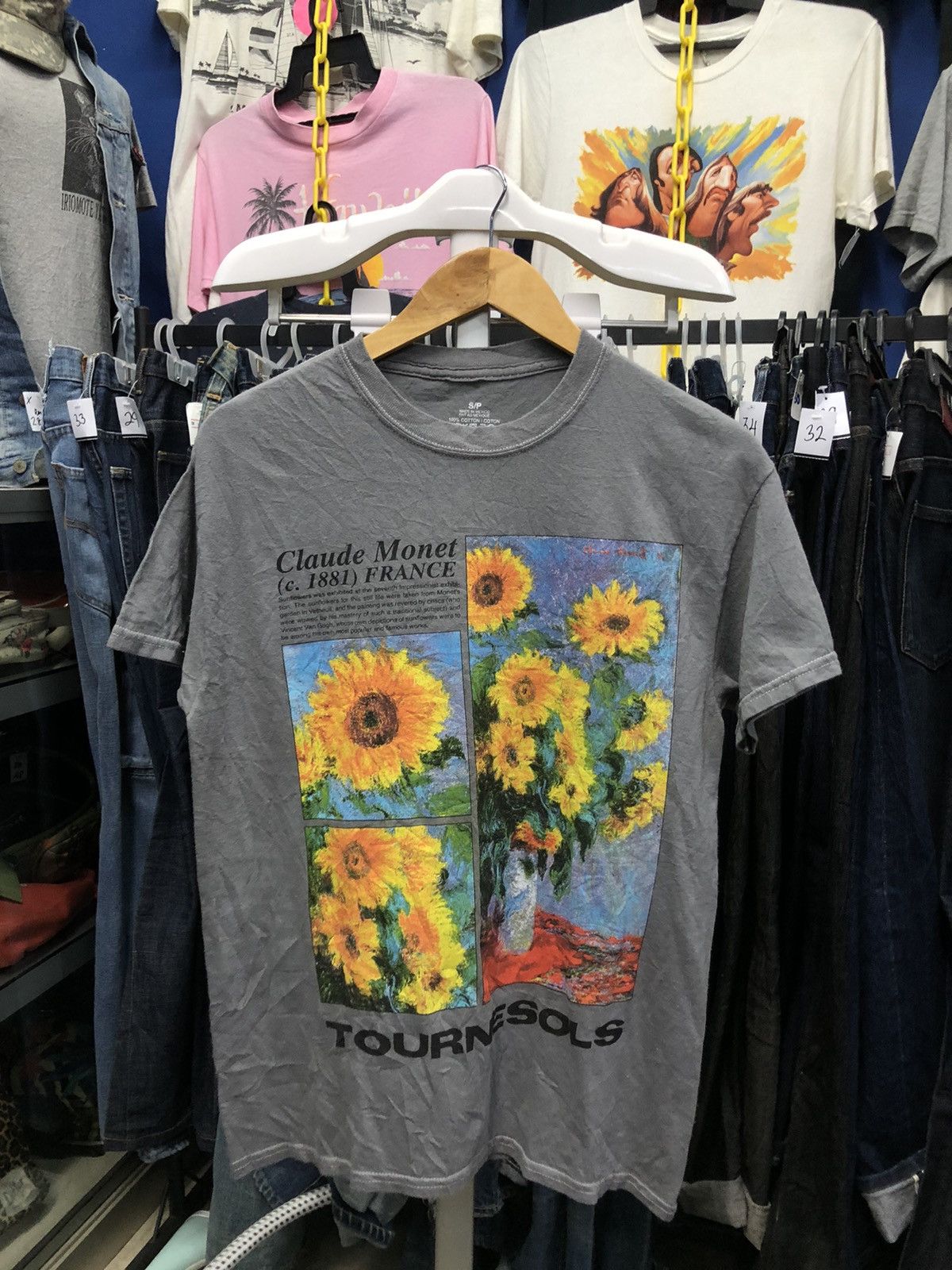 Monet × Vintage Claude Monet Tournesols art graphic tee rare Size US M / EU 48-50 / 2 - 1 Thumbnail