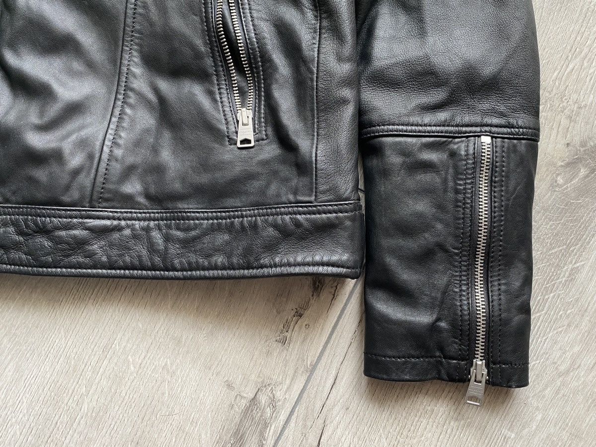 Allsaints AllSaints Black Taro Biker Asymmetric Quilted Leather Jacket Size US S / EU 44-46 / 1 - 4 Thumbnail