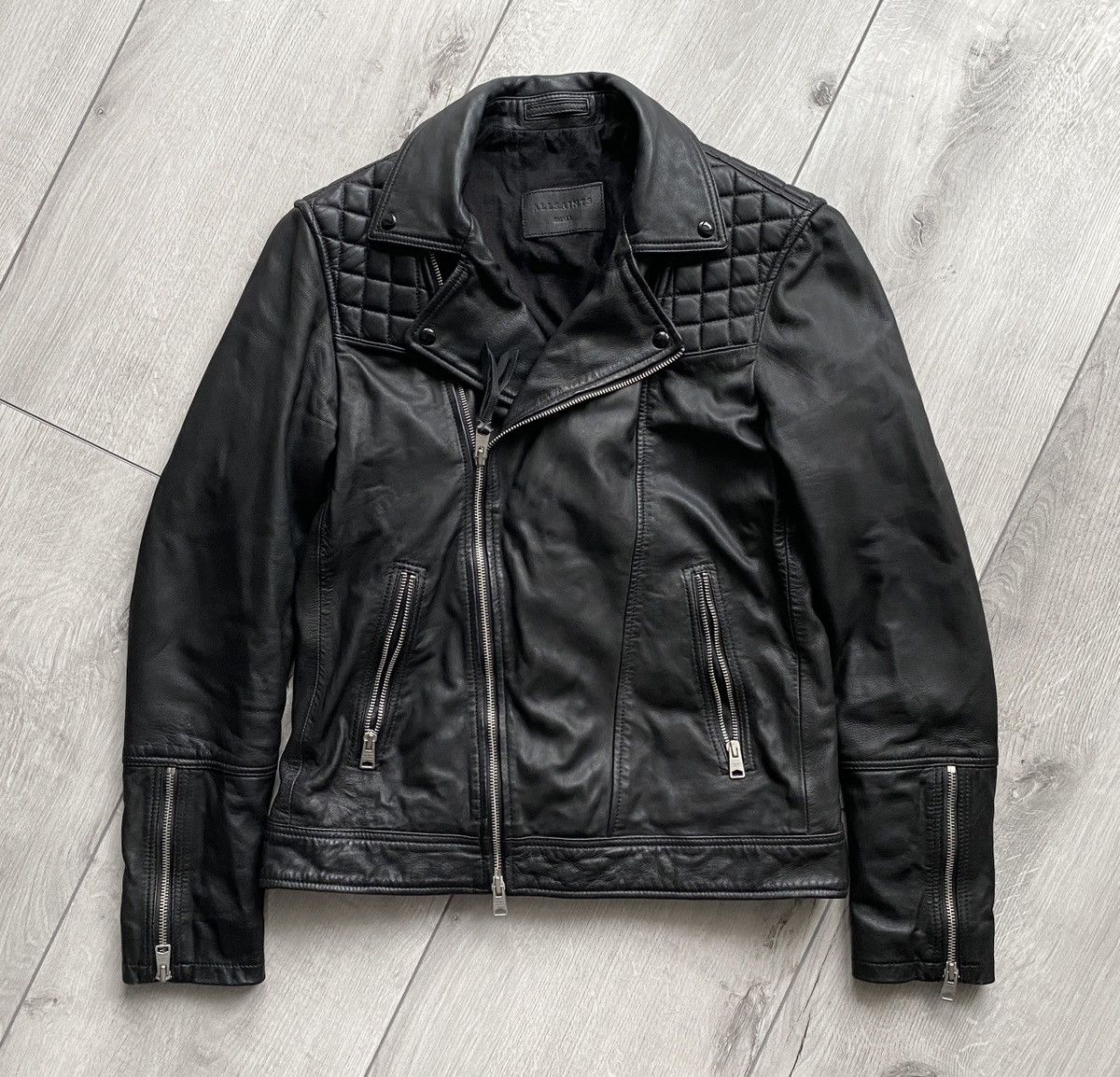 Allsaints taro hot sale leather jacket