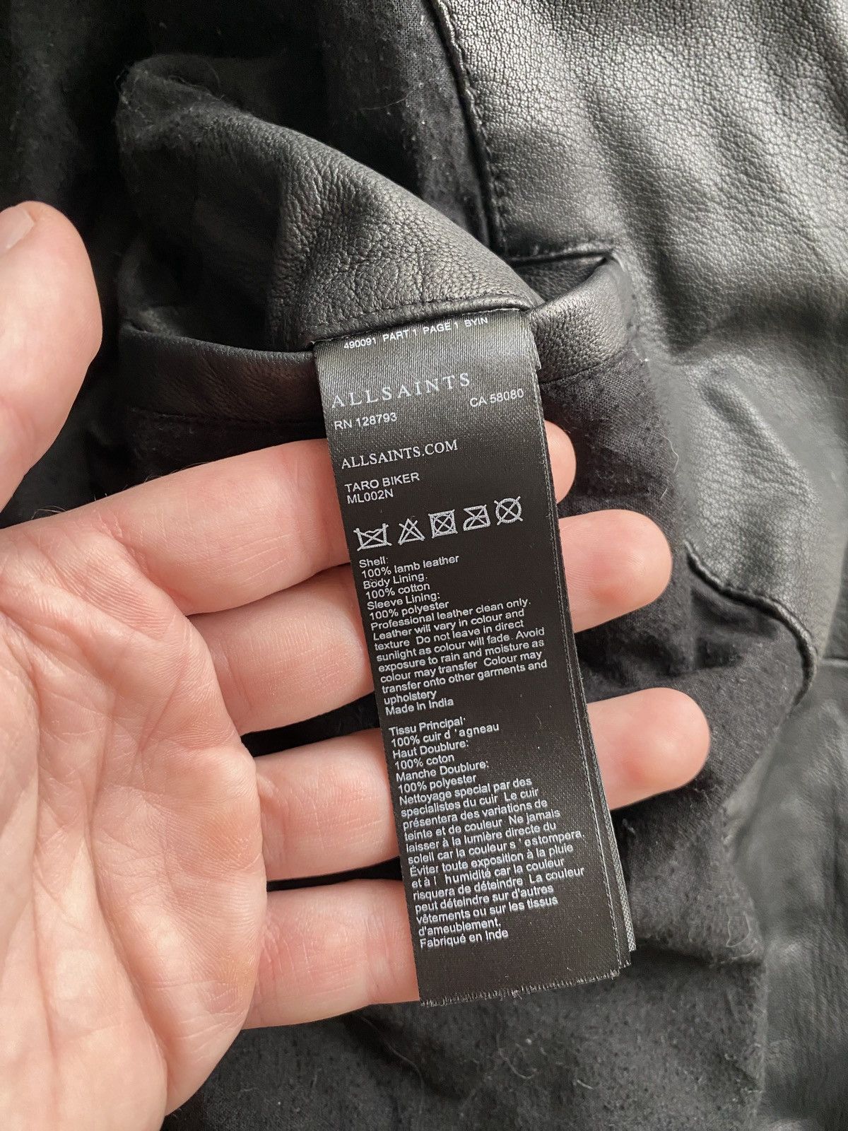 Allsaints AllSaints Black Taro Biker Asymmetric Quilted Leather Jacket Size US S / EU 44-46 / 1 - 6 Thumbnail