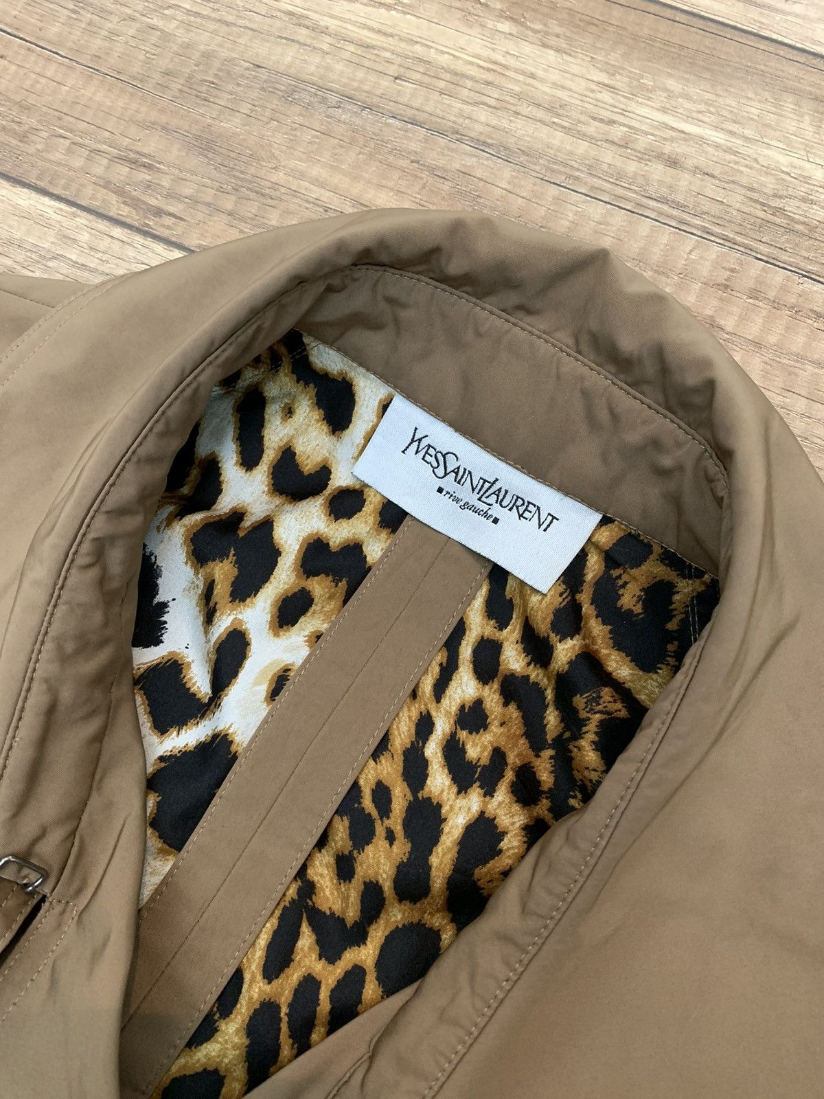 Saint Laurent Paris Yves Saint Laurent Rive Gauche Double Breasted Trench Coat Size L / US 10 / IT 46 - 16 Thumbnail