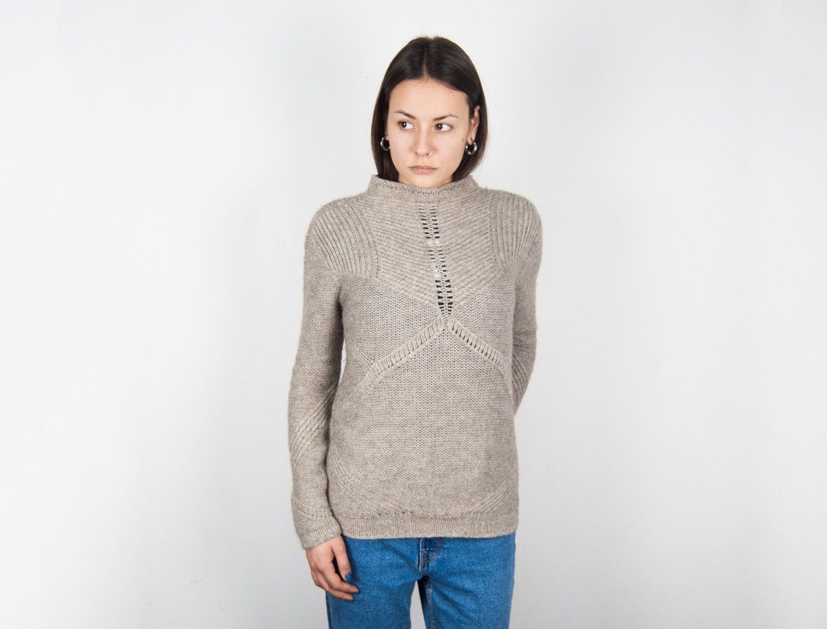Helmut Lang Helmut Lang Alpaca Camelhair Mock Neck Knit Sweater Jumper Size M / US 6-8 / IT 42-44 - 3 Thumbnail