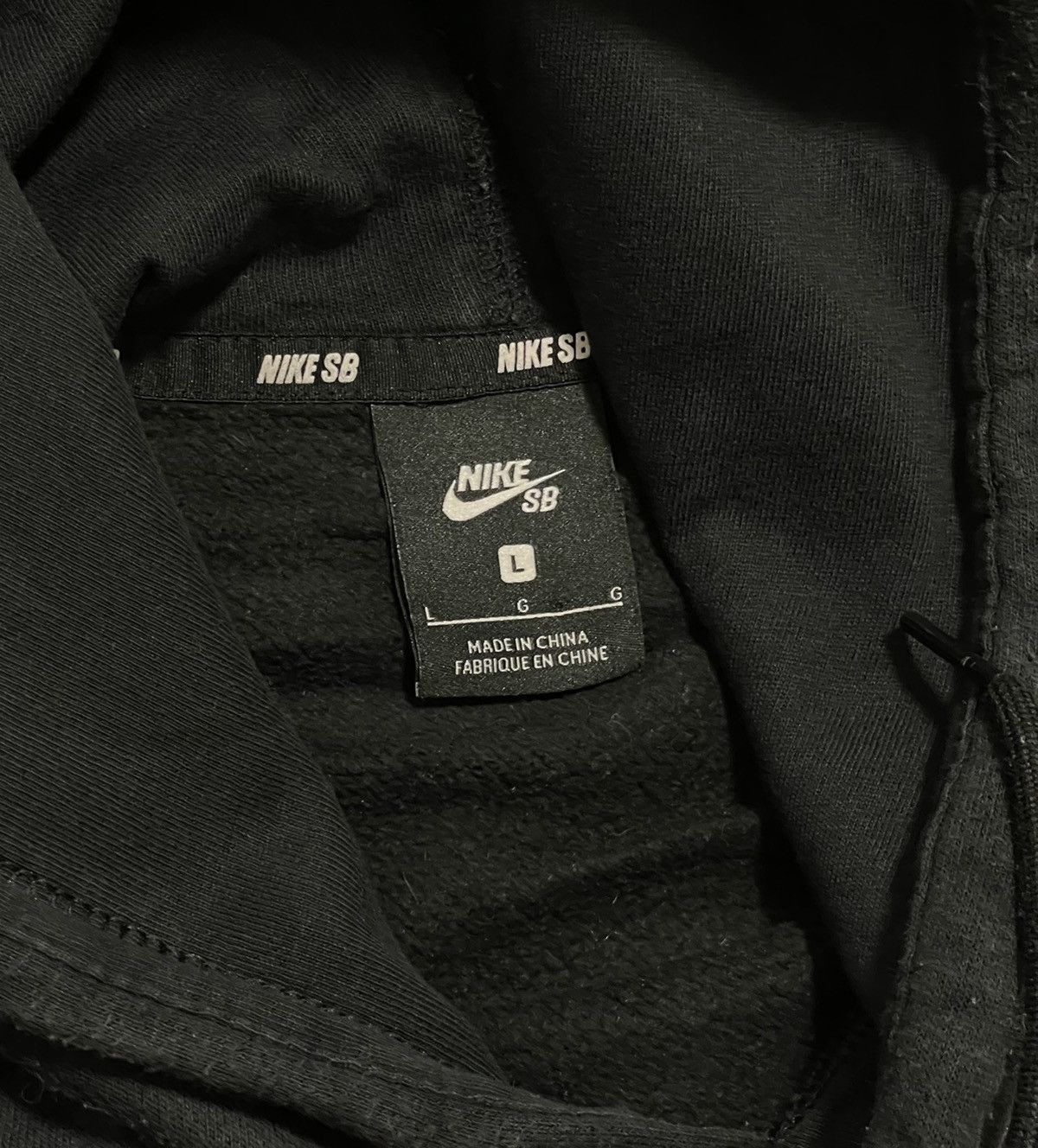 Vintage Nike SB Big Logo Black Hoodie