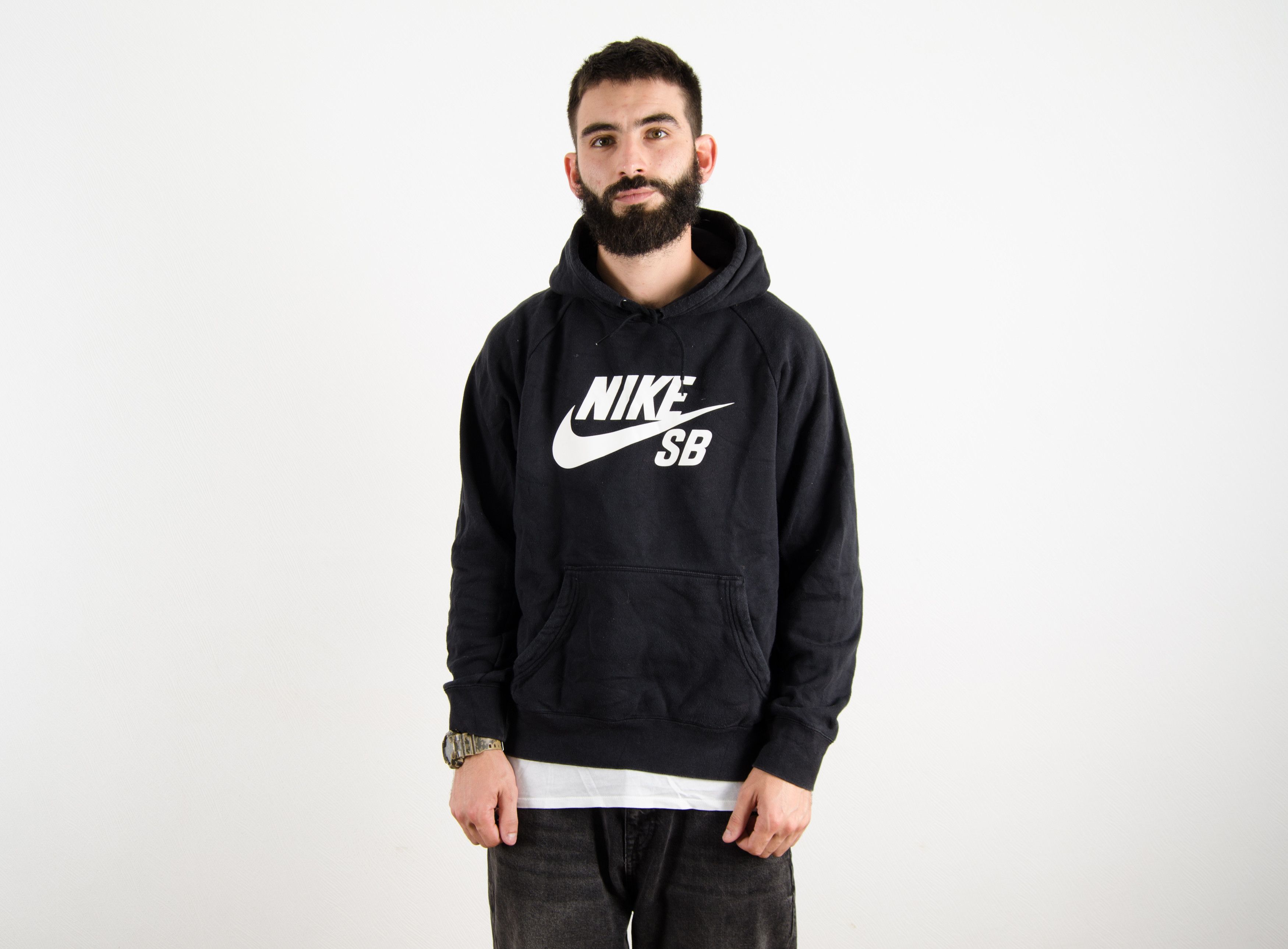 Vintage Nike SB Big Logo Black Hoodie