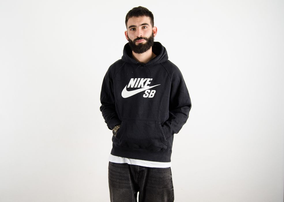 Nike Vintage Nike SB Big Logo Black Hoodie Grailed