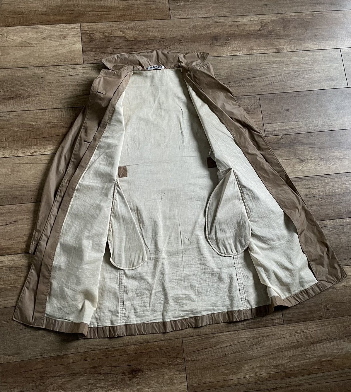 Jil Sander Jil Sander Beige Brown Trench Coat Jacket Size M / US 6-8 / IT 42-44 - 3 Thumbnail