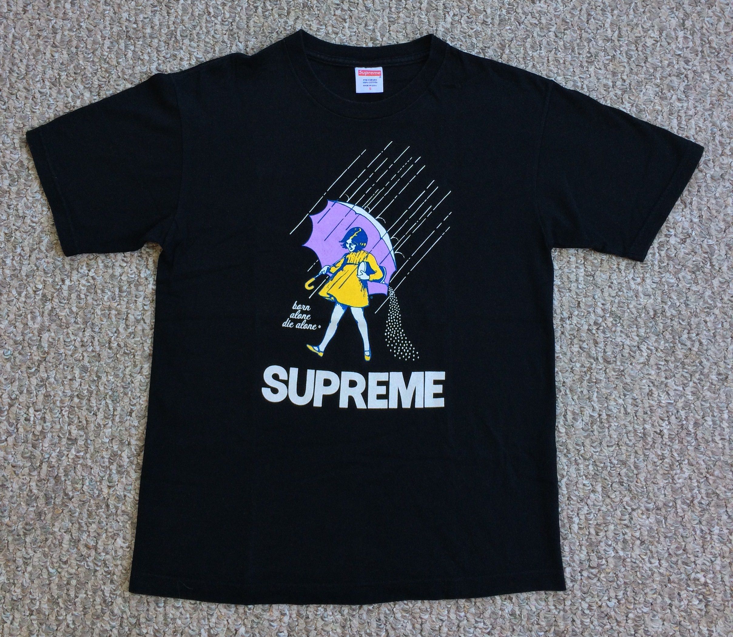 Supreme Born Alone Die Alone Morton Salt Tee | Grailed