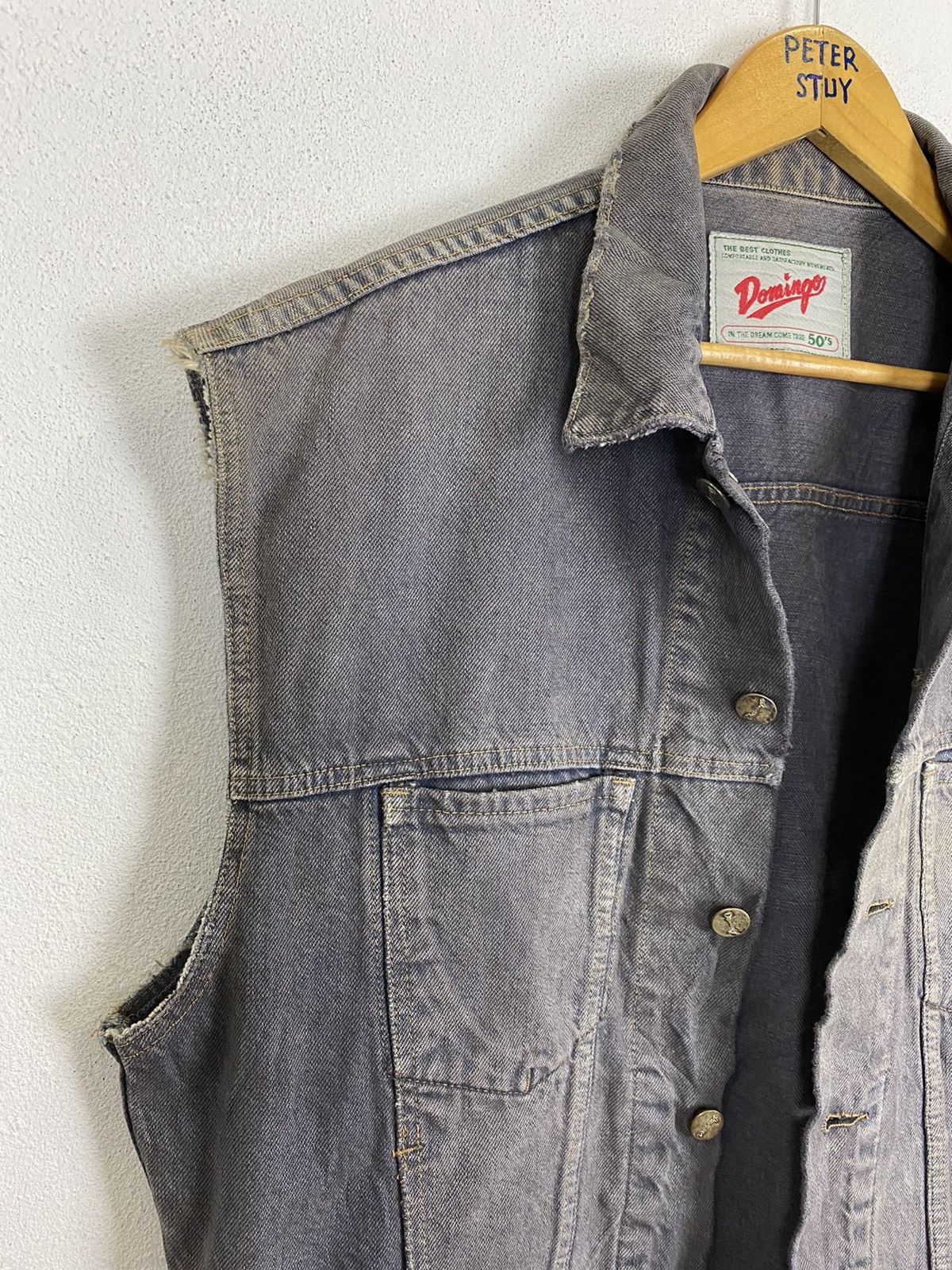 Vintage VINTAGE DOMINGO DENIM VEST Size US L / EU 52-54 / 3 - 7 Thumbnail