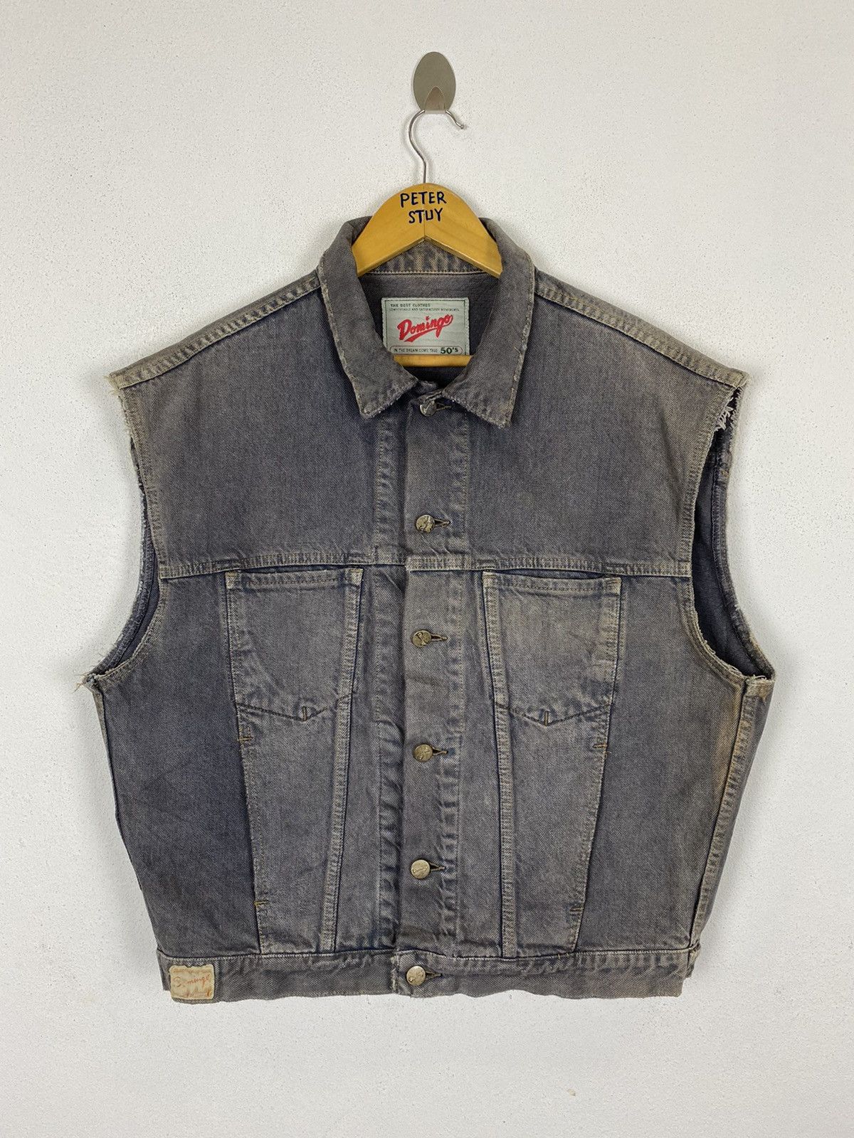 Vintage VINTAGE DOMINGO DENIM VEST Size US L / EU 52-54 / 3 - 1 Thumbnail
