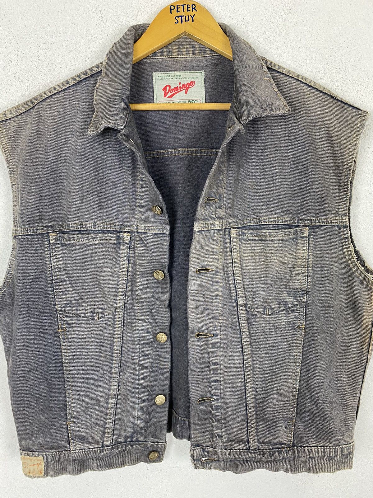 Vintage VINTAGE DOMINGO DENIM VEST Size US L / EU 52-54 / 3 - 3 Thumbnail