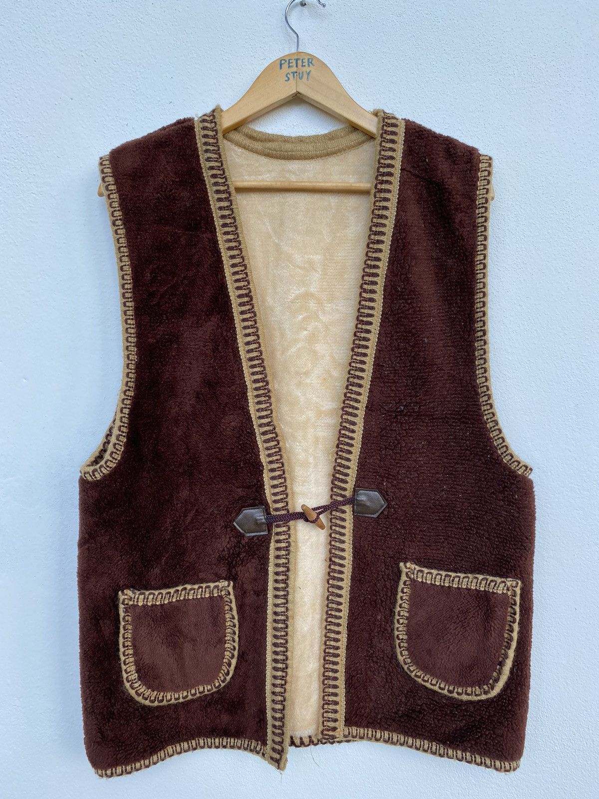 Japanese Brand × Vintage 🔥NICE DESIGN VINTAGE CARPETED VEST Size US L / EU 52-54 / 3 - 1 Thumbnail